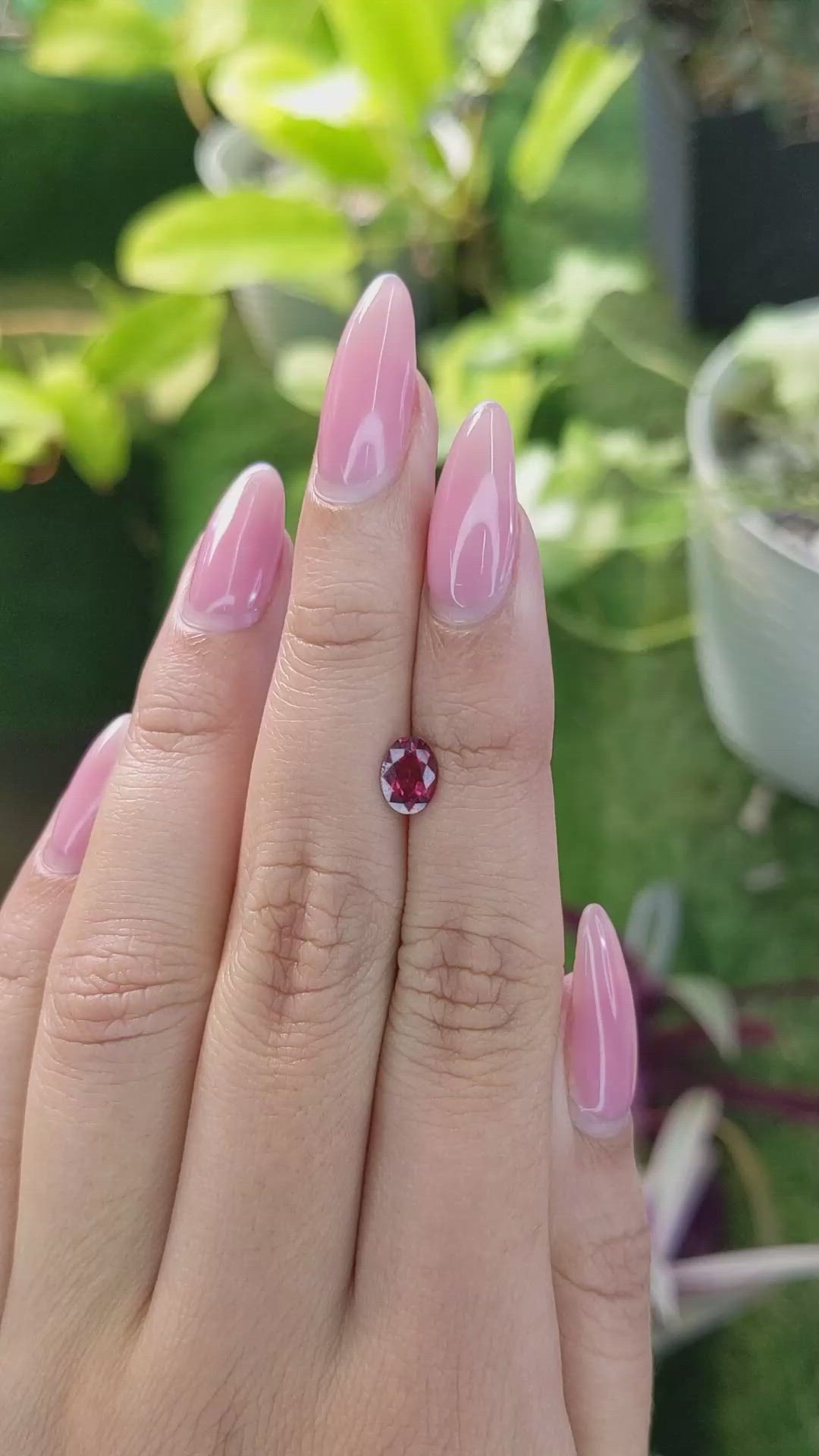 0.83 Ct. Garnet from Ceylon (Sri Lanka) Size Video
