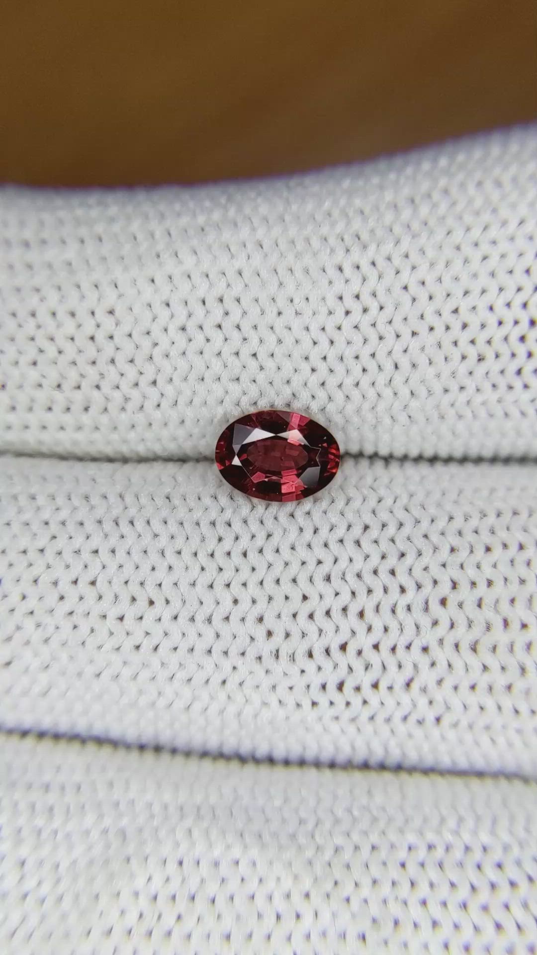 0.83 Ct. Garnet from Ceylon (Sri Lanka) Size Video