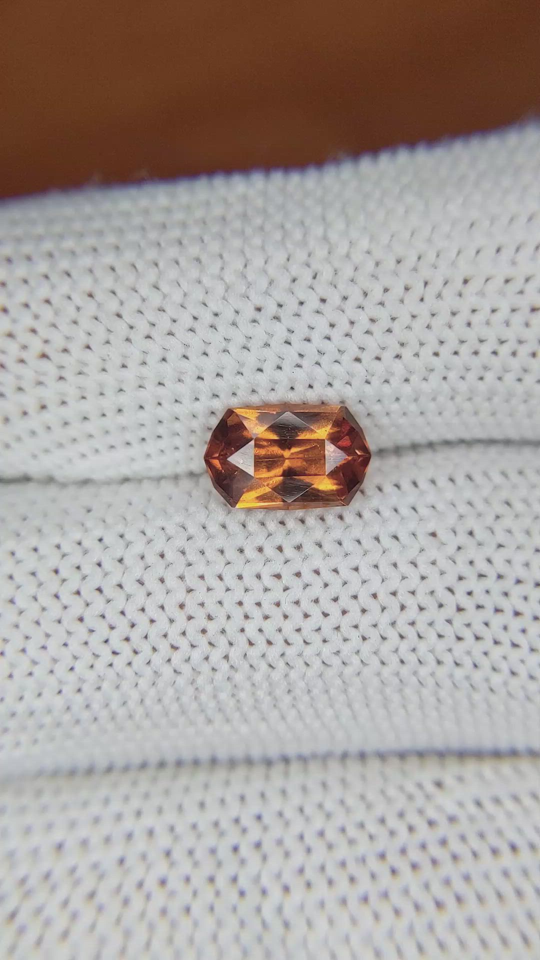 1.57 Ct. Hessonite Garnet from Madagascar Size Video