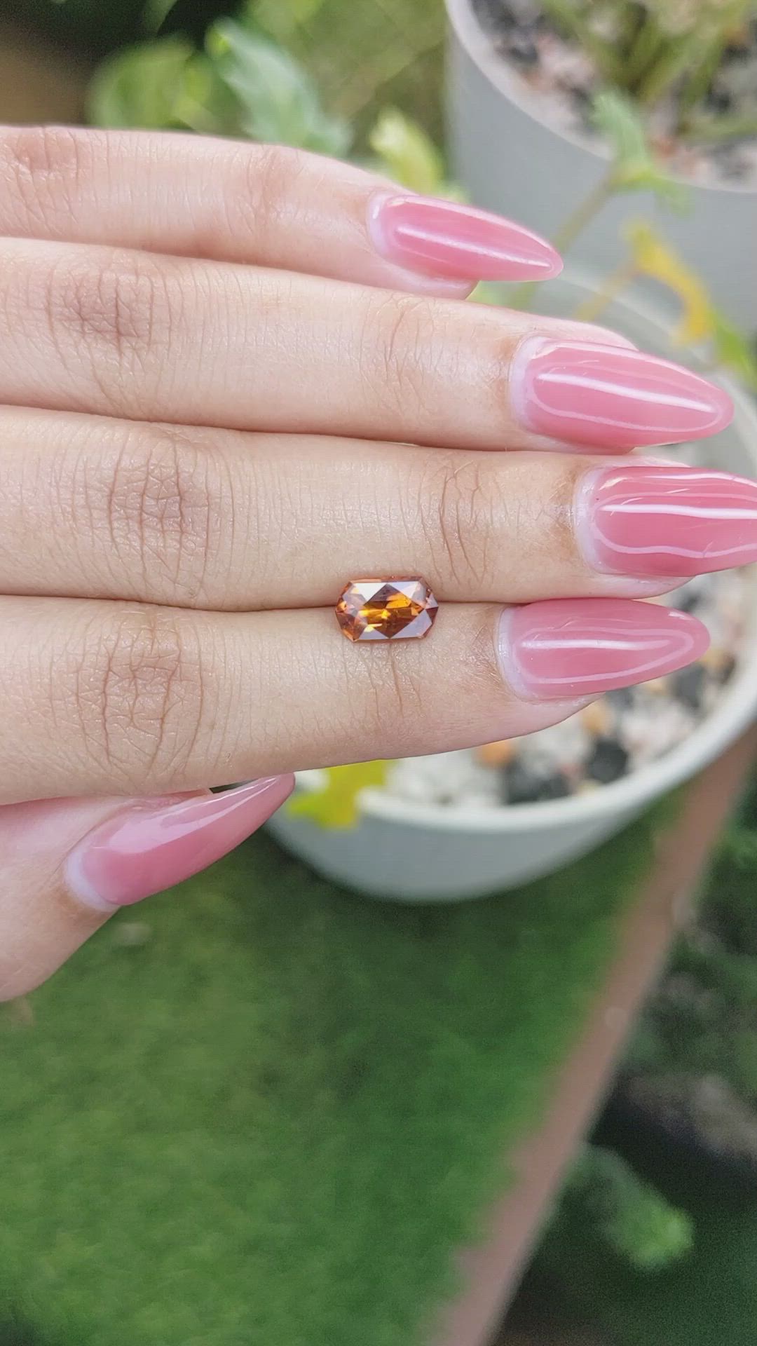 1.57 Ct. Hessonite Garnet from Madagascar Size Video