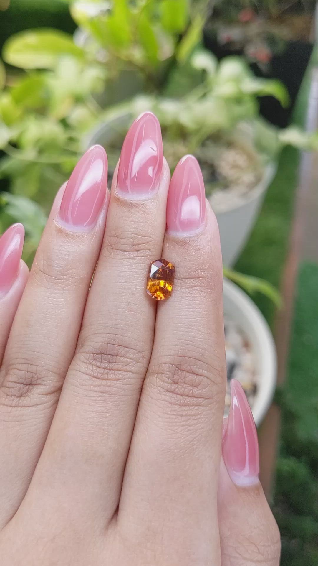 1.57 Ct. Hessonite Garnet from Madagascar Size Video
