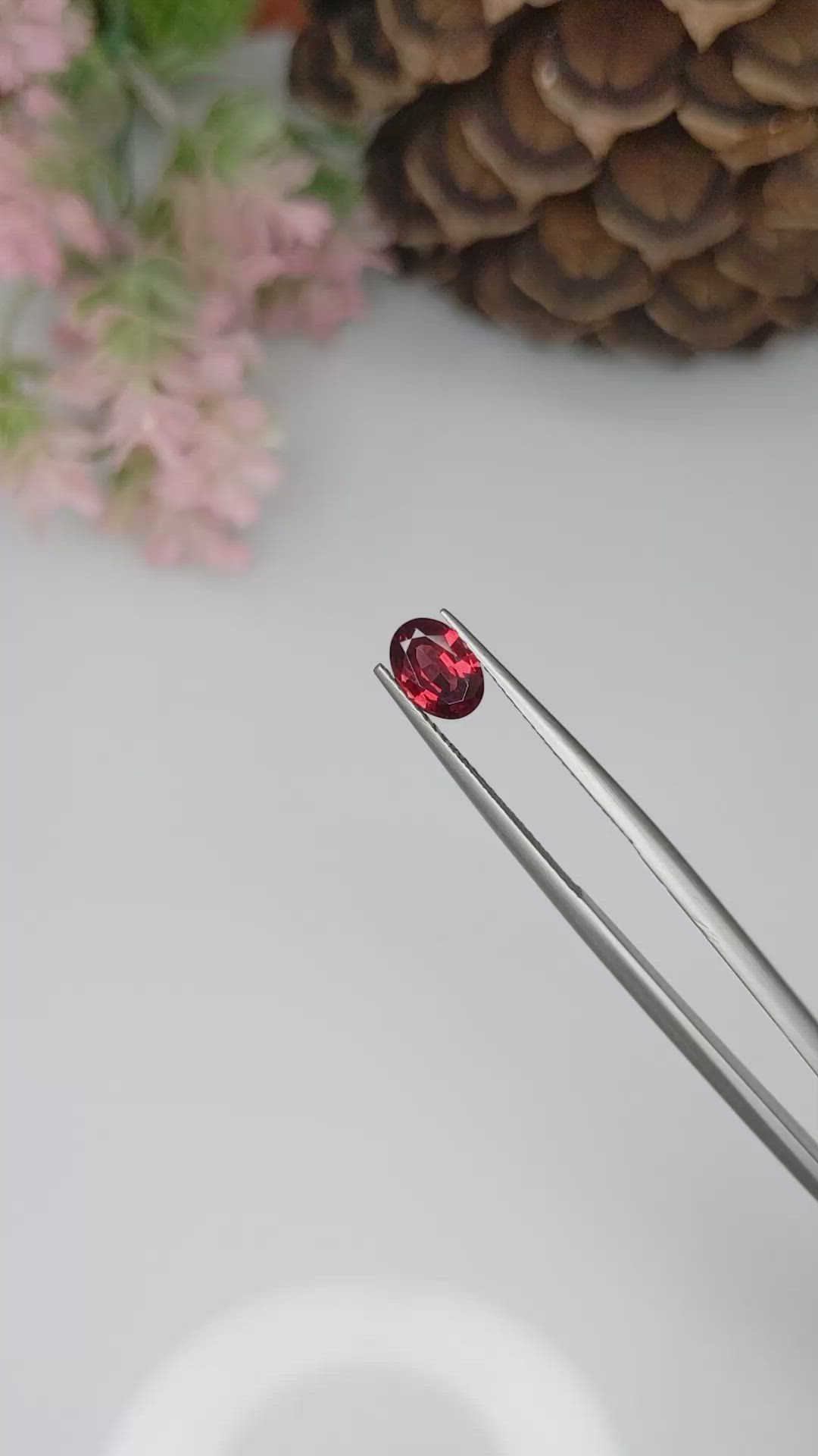 0.79 Ct. Garnet from Ceylon (Sri Lanka) Size Video