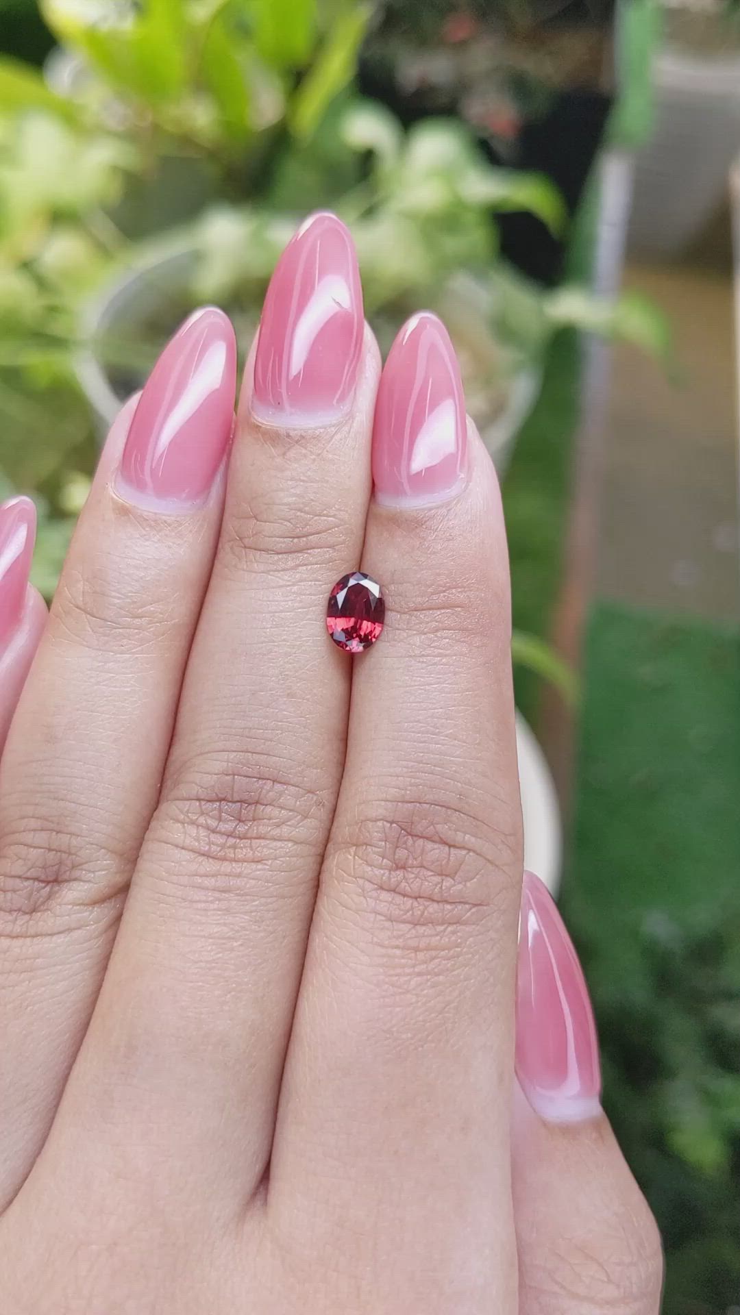 0.79 Ct. Garnet from Ceylon (Sri Lanka) Size Video