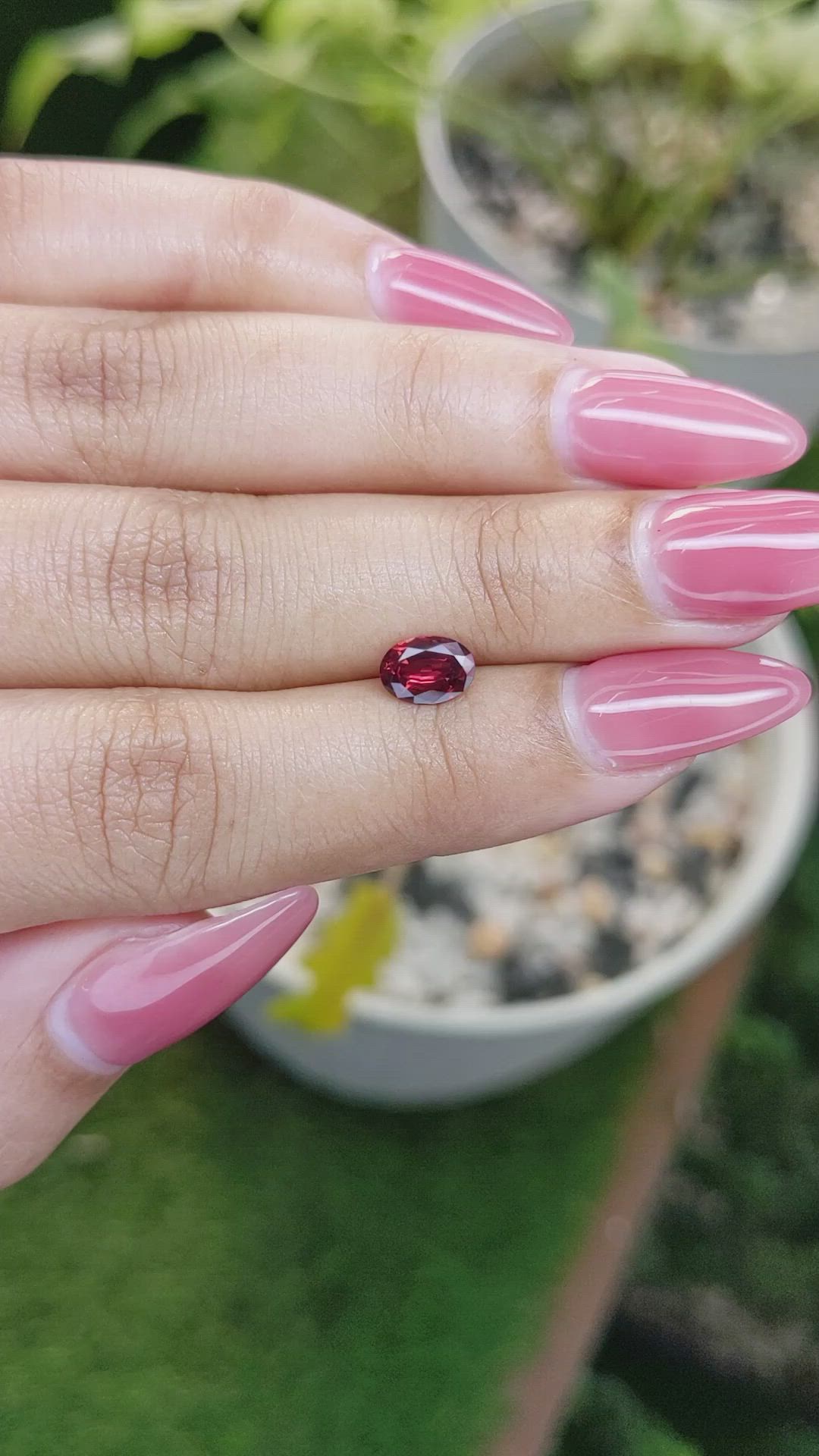 0.79 Ct. Garnet from Ceylon (Sri Lanka) Size Video