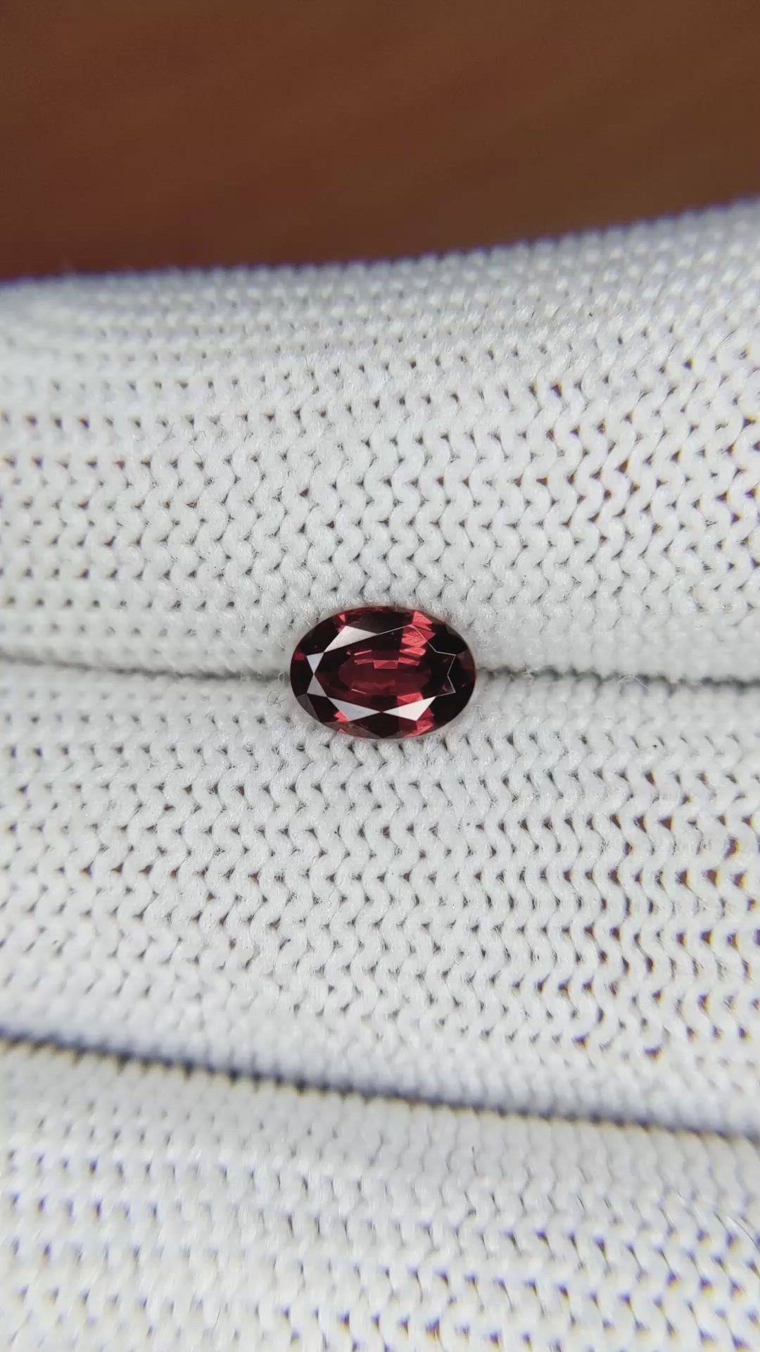 0.79 Ct. Garnet from Ceylon (Sri Lanka) Size Video