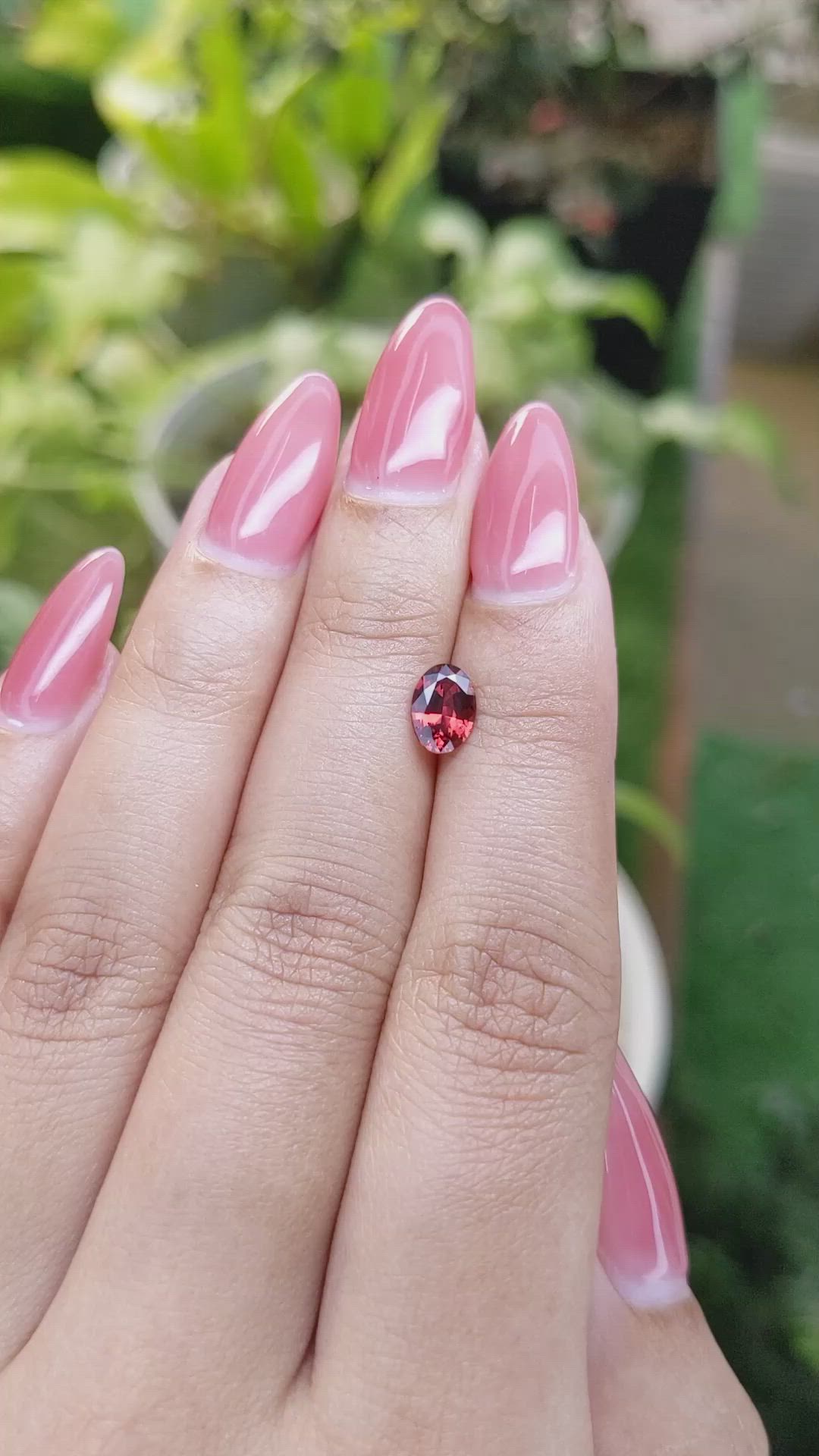 0.88 Ct. Garnet from Ceylon (Sri Lanka) Size Video