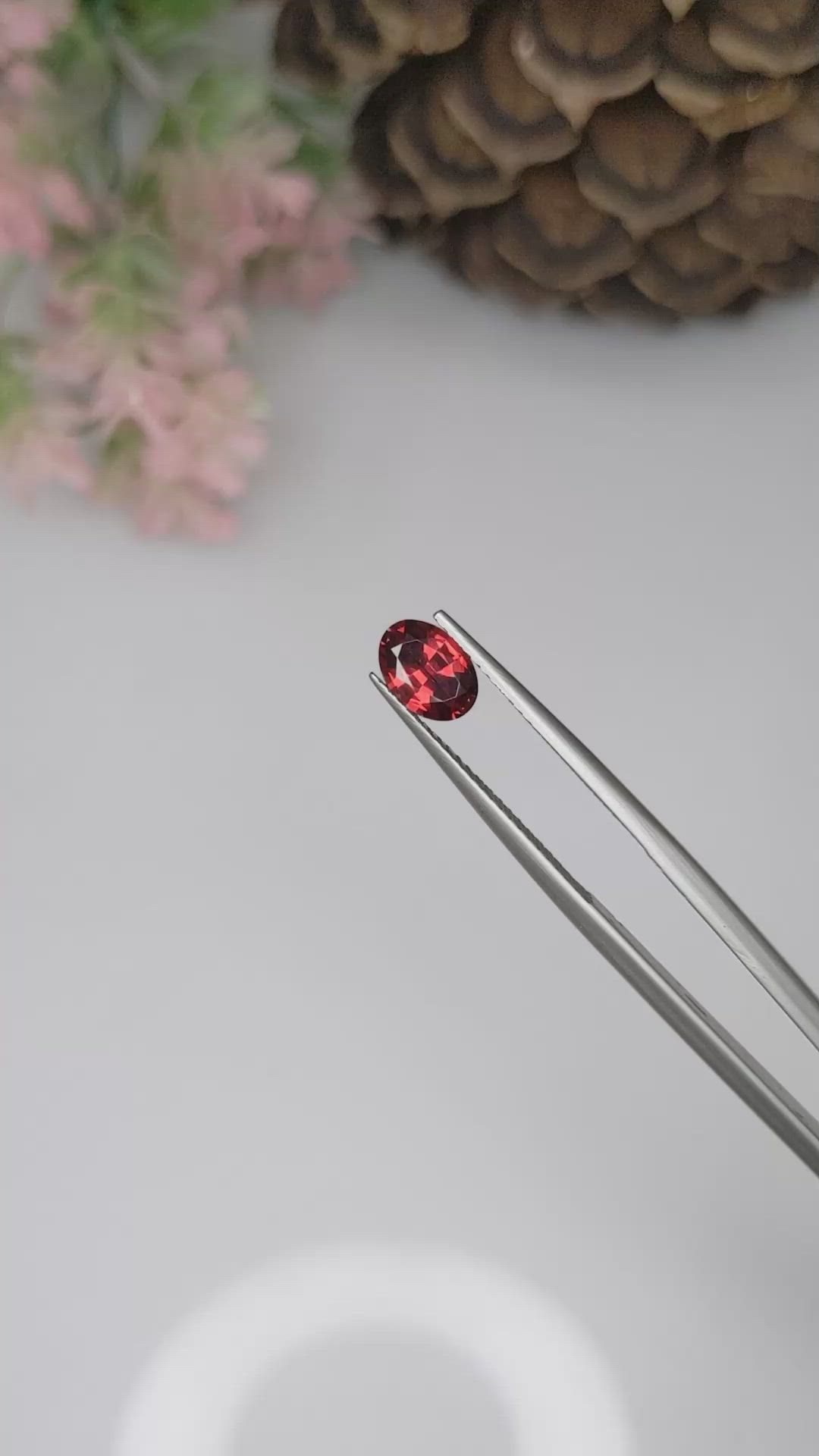 0.88 Ct. Garnet from Ceylon (Sri Lanka) Size Video