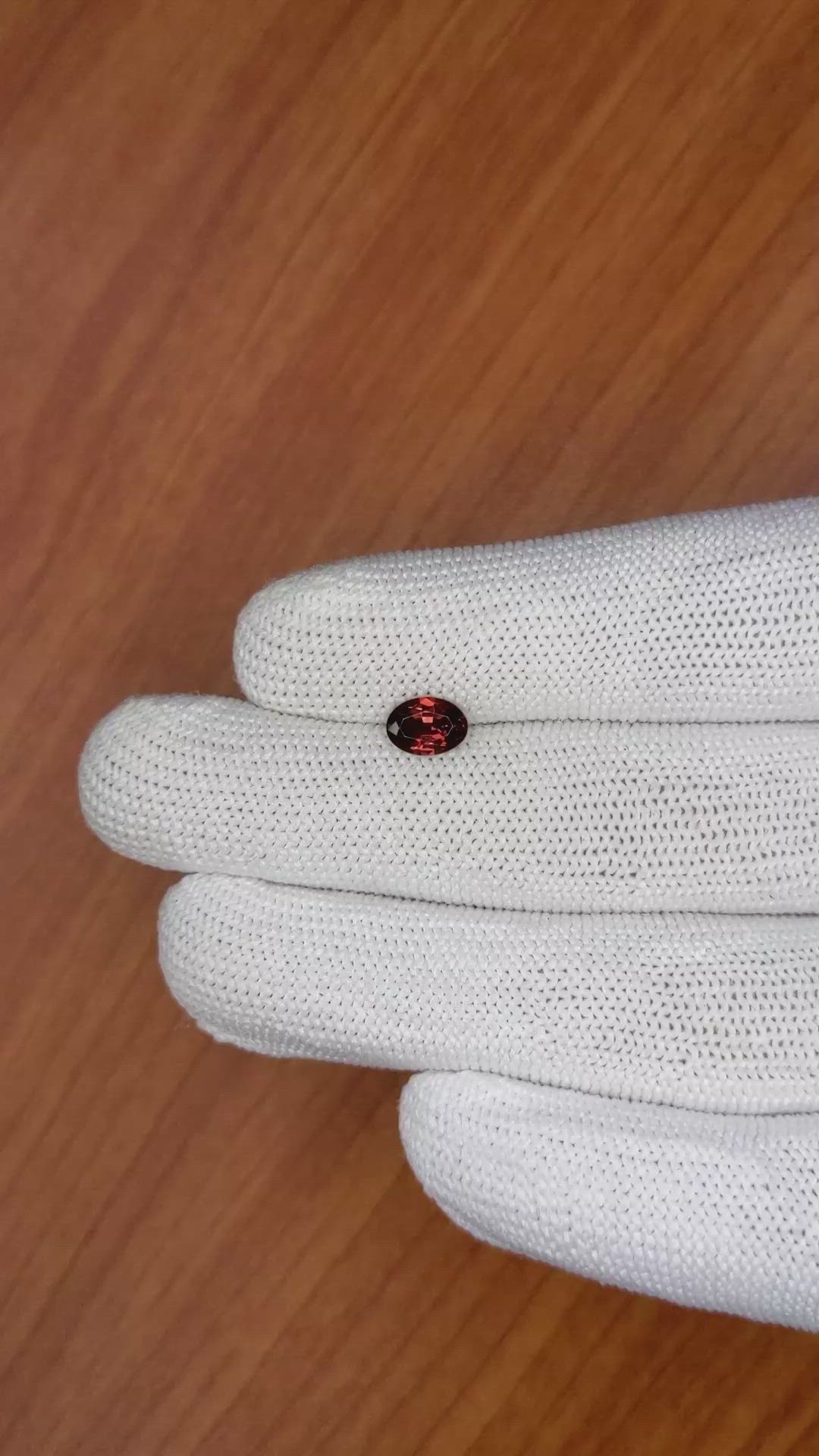 0.88 Ct. Garnet from Ceylon (Sri Lanka) Size Video