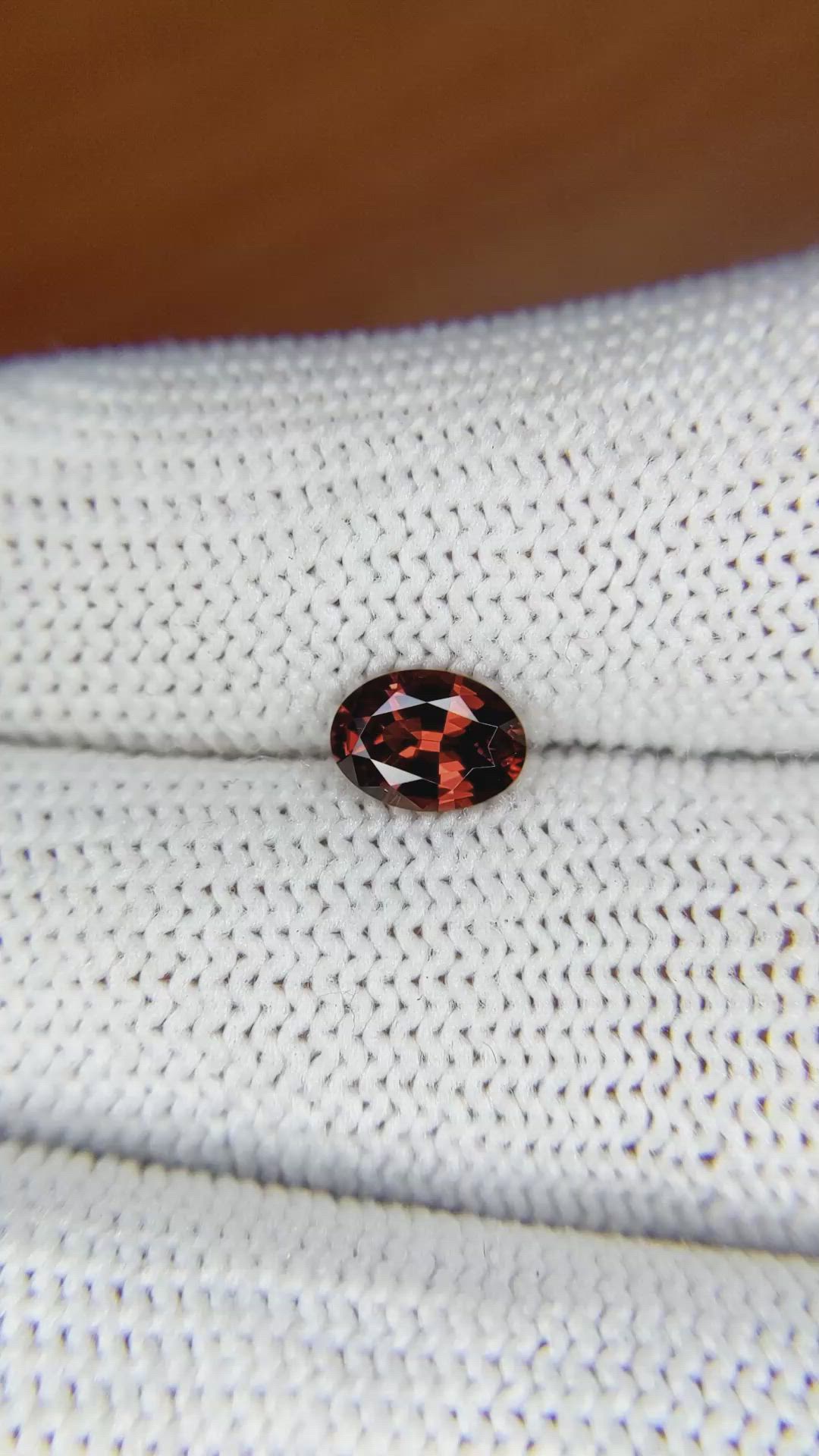 0.88 Ct. Garnet from Ceylon (Sri Lanka) Size Video