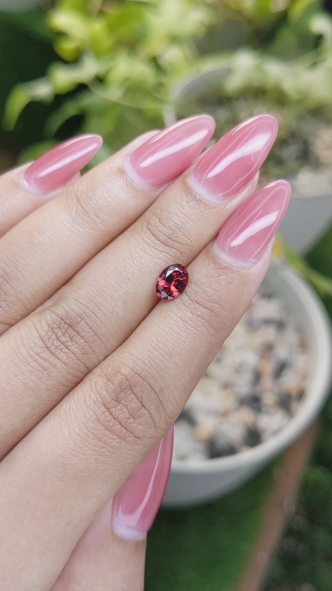 0.88 Ct. Garnet from Ceylon (Sri Lanka) Size Video
