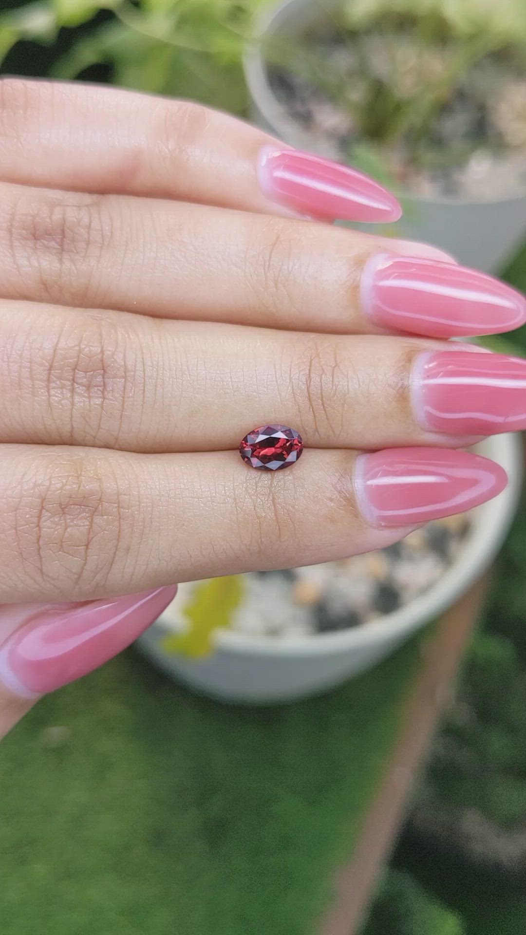 0.88 Ct. Garnet from Ceylon (Sri Lanka) Size Video