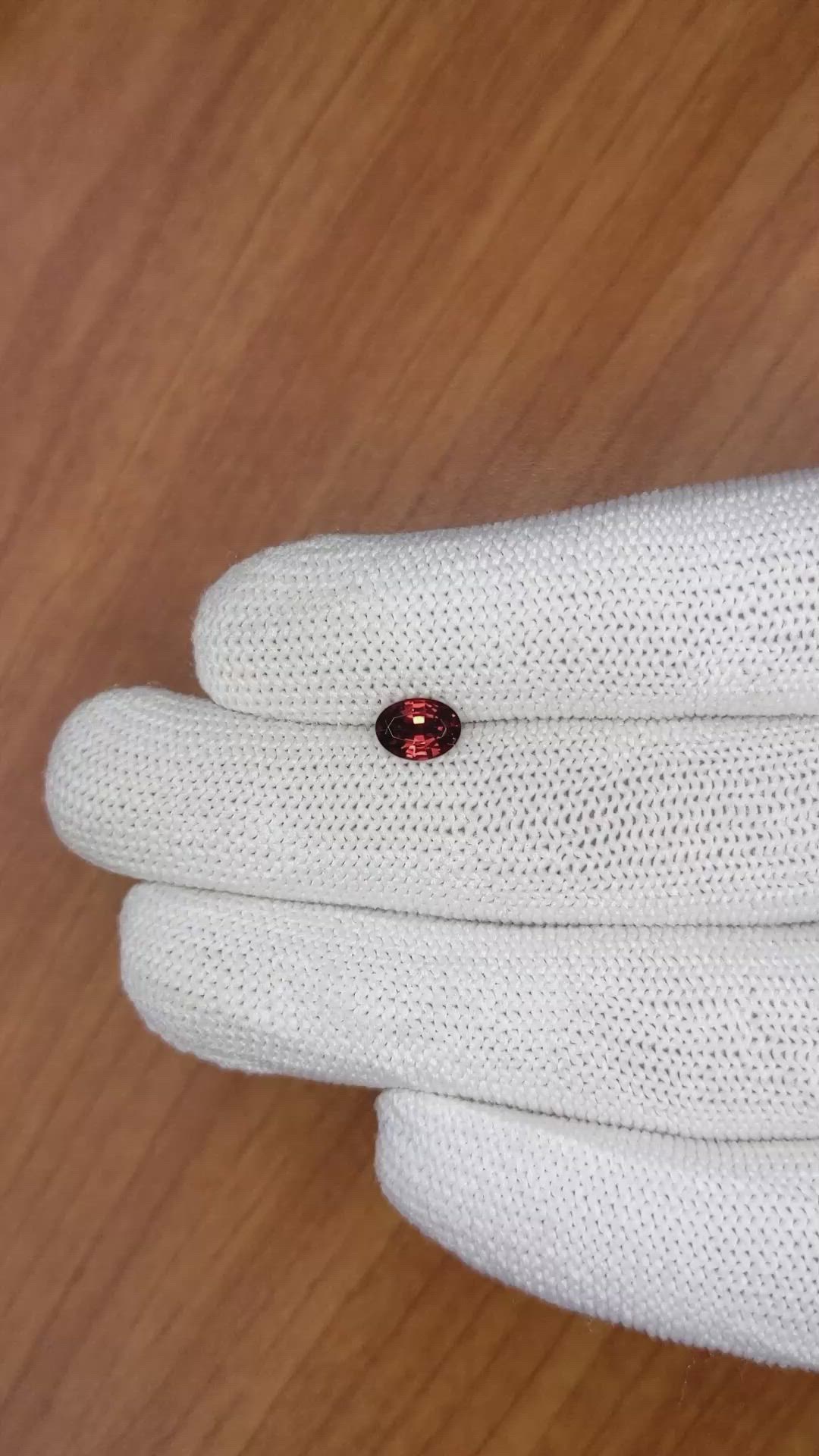 0.84 Ct. Garnet from Ceylon (Sri Lanka) Size Video
