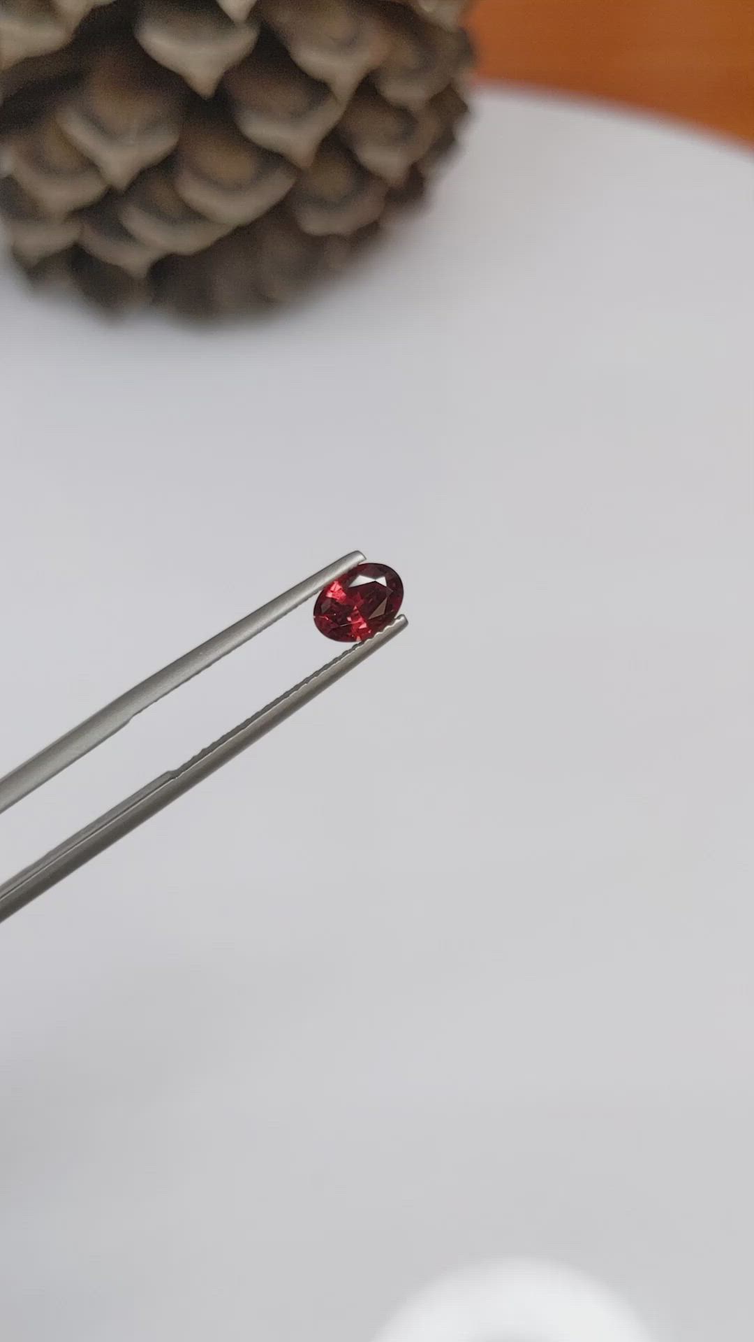 0.84 Ct. Garnet from Ceylon (Sri Lanka) Size Video
