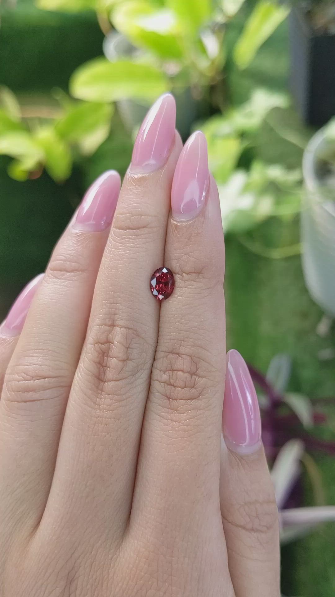 0.84 Ct. Garnet from Ceylon (Sri Lanka) Size Video