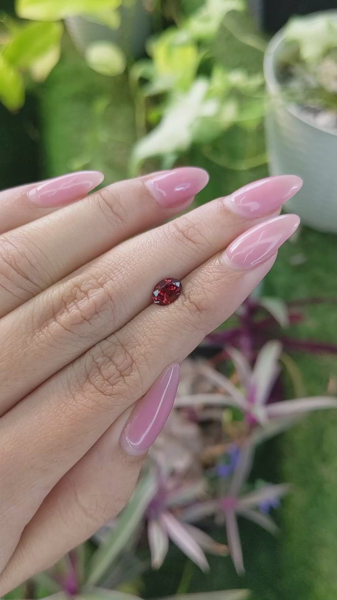 0.84 Ct. Garnet from Ceylon (Sri Lanka) Size Video