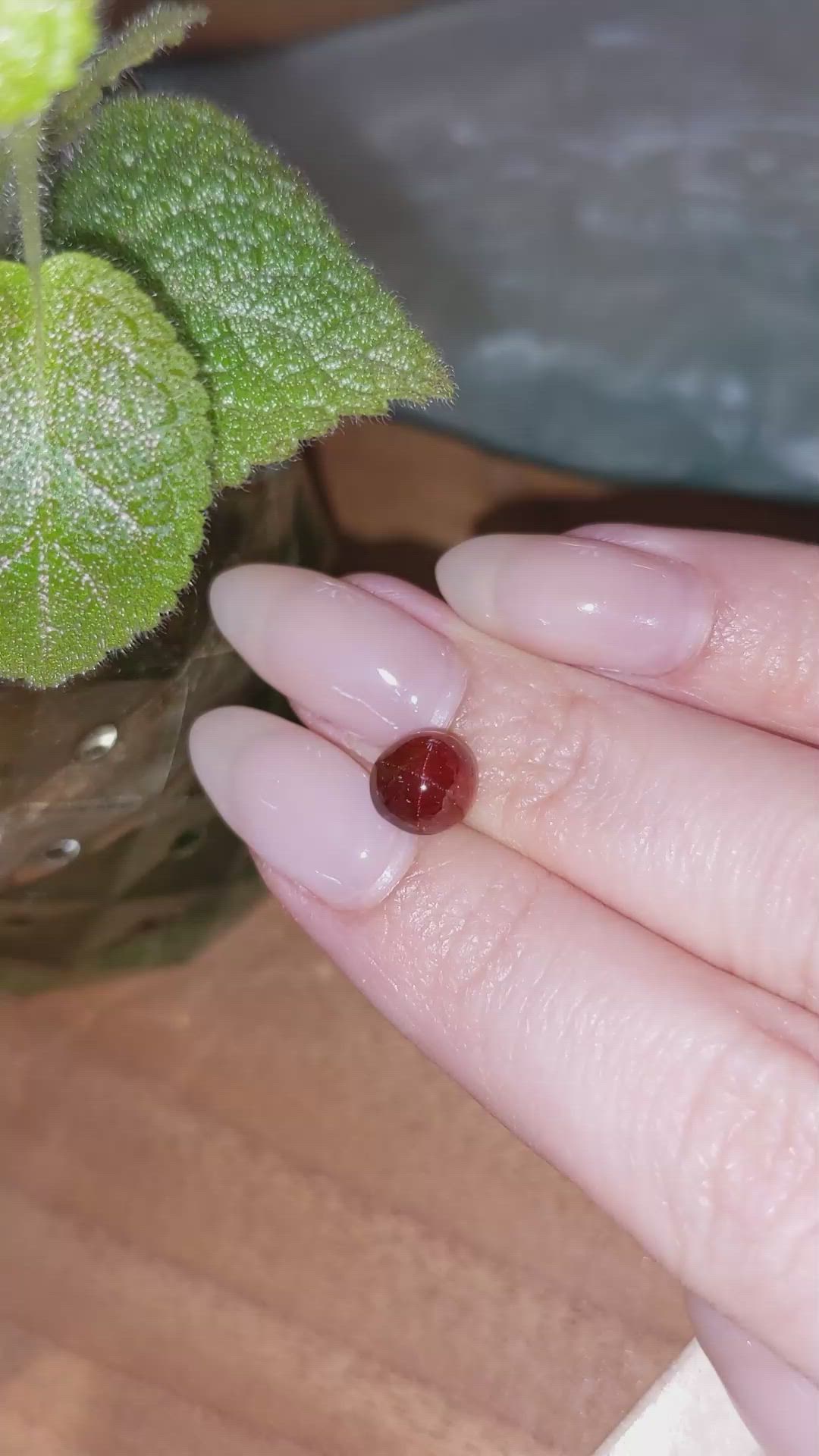 3.00 Ct. Cabochon Garnet from Ceylon (Sri Lanka) Size Video