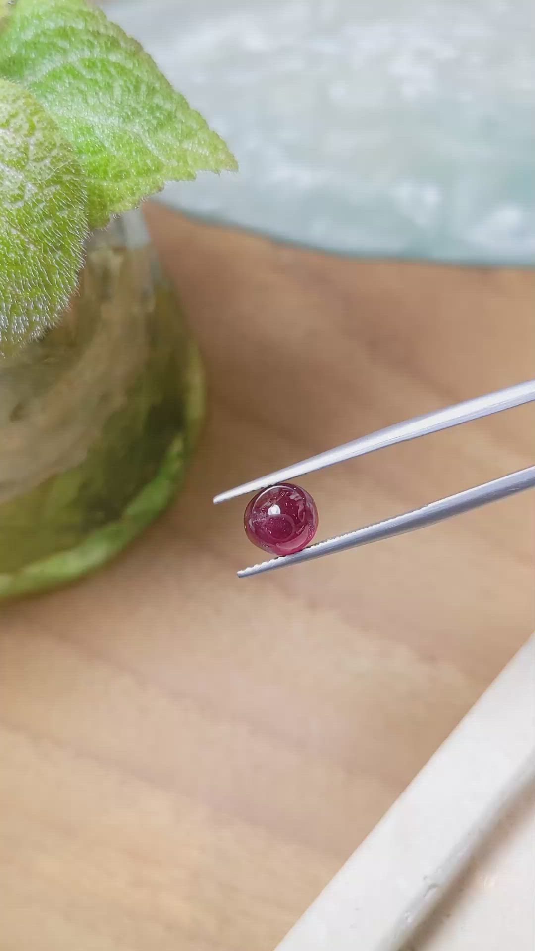 3.00 Ct. Cabochon Garnet from Ceylon (Sri Lanka) Size Video