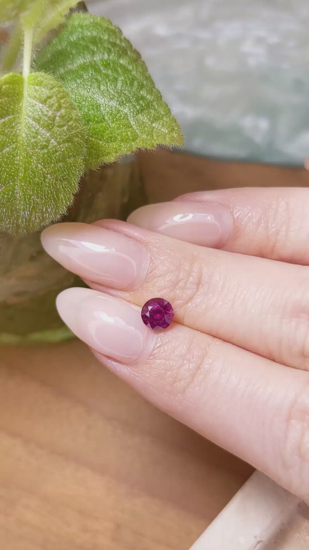 0.89 Ct. Garnet from Ceylon (Sri Lanka) Size Video