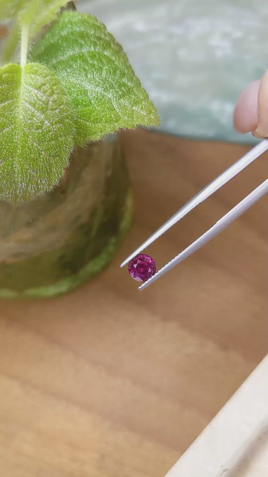 0.89 Ct. Garnet from Ceylon (Sri Lanka) Size Video