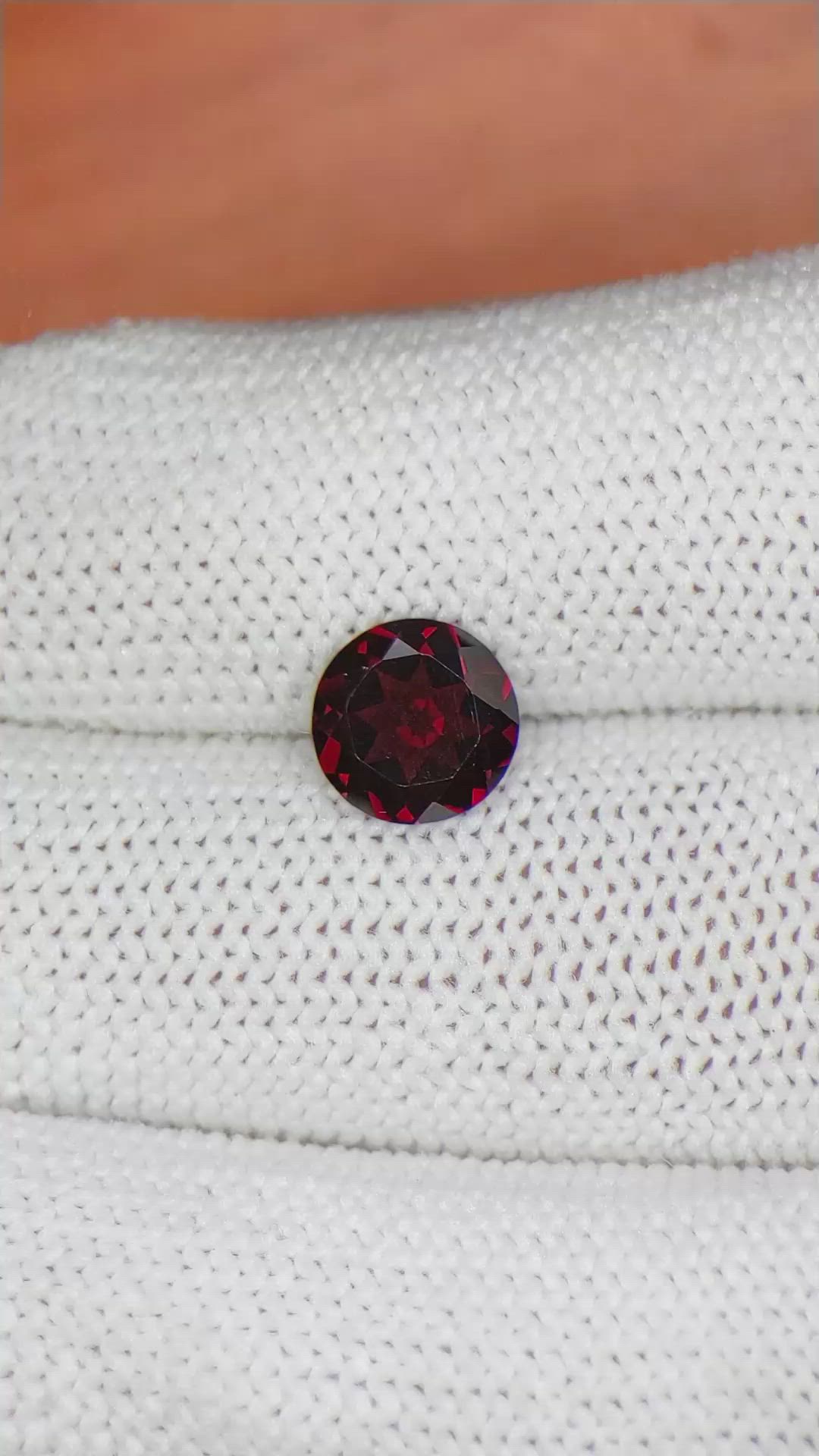 2.15 Ct. Garnet from Ceylon (Sri Lanka) Size Video