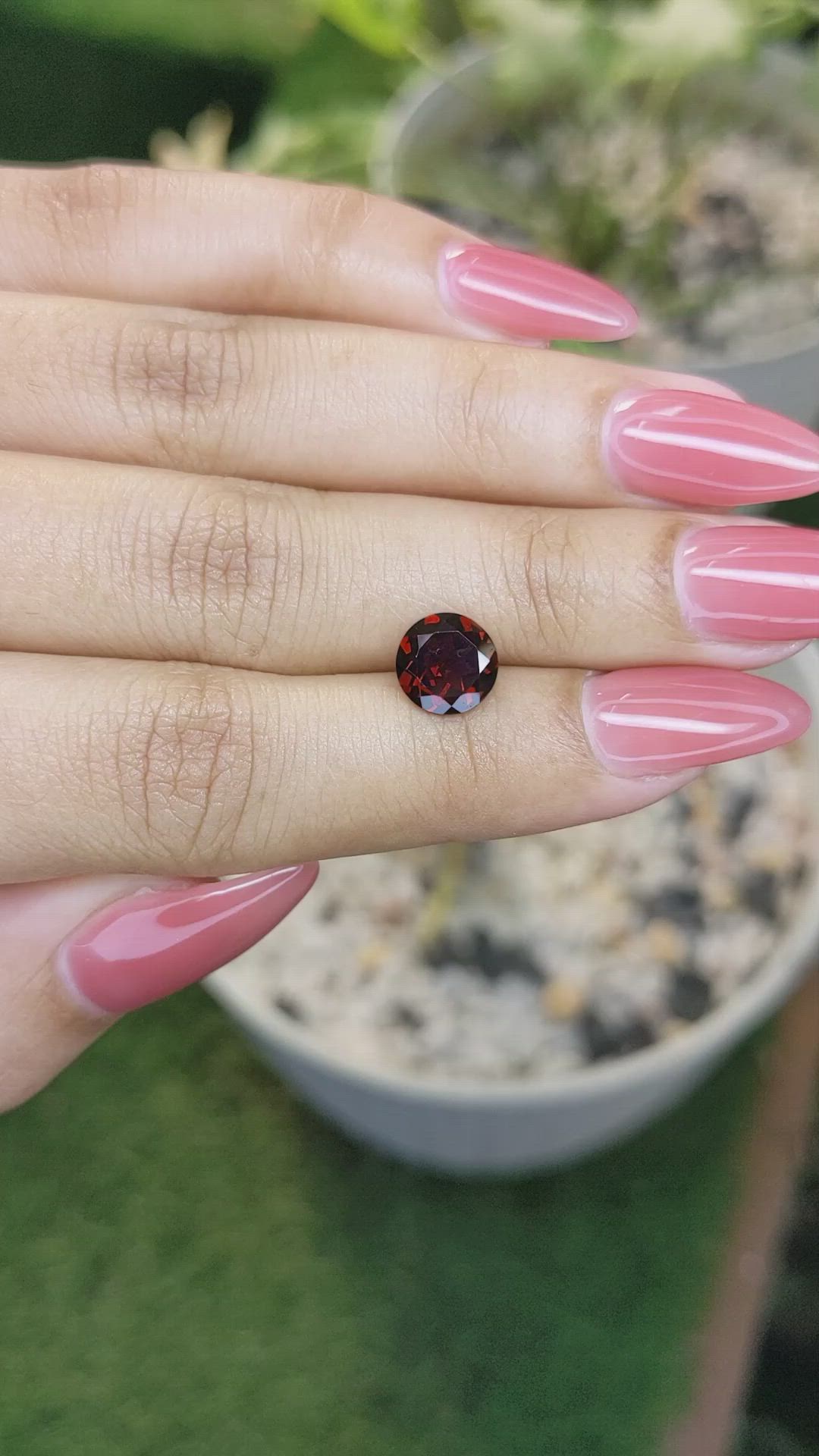 2.15 Ct. Garnet from Ceylon (Sri Lanka) Size Video