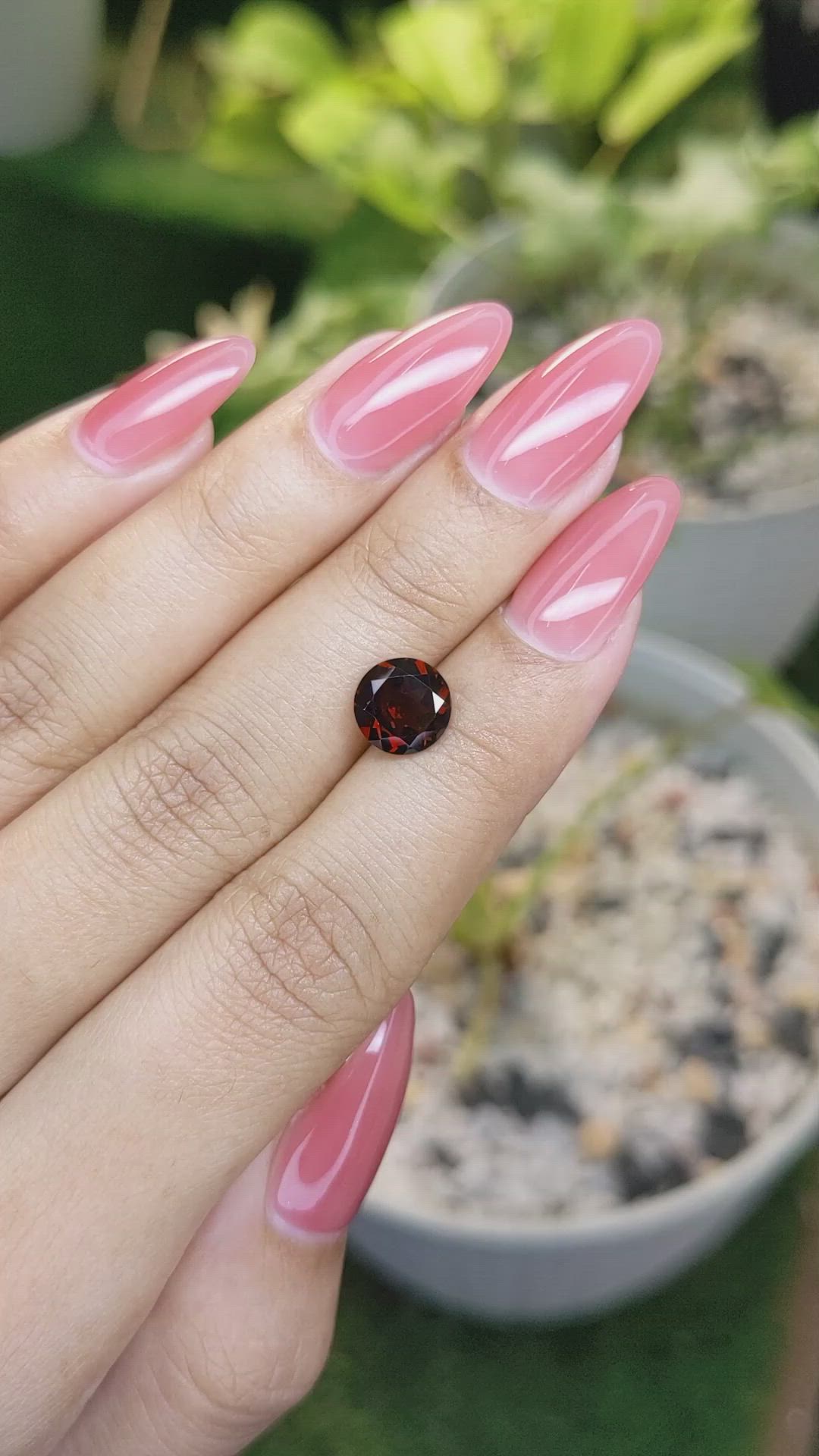2.15 Ct. Garnet from Ceylon (Sri Lanka) Size Video