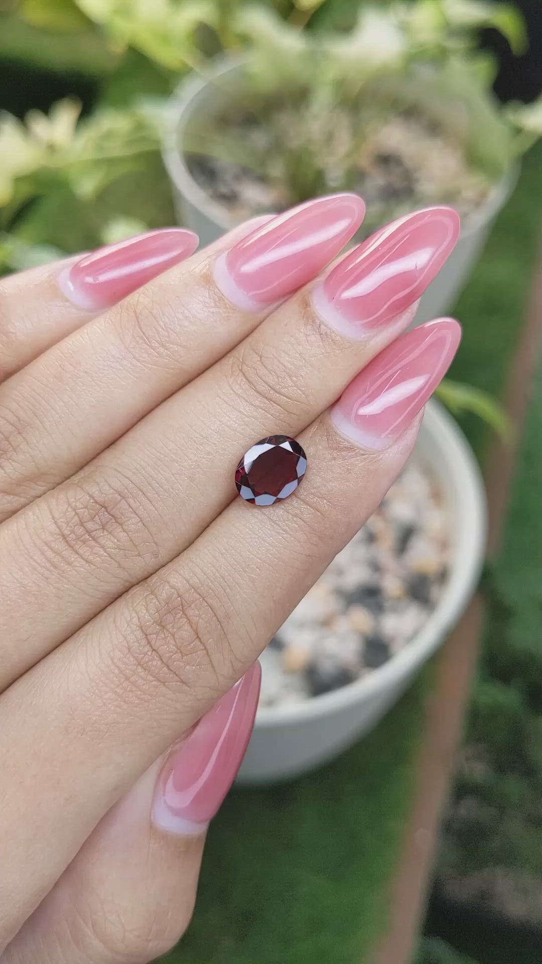 1.95 Ct. Garnet from Ceylon (Sri Lanka) Size Video