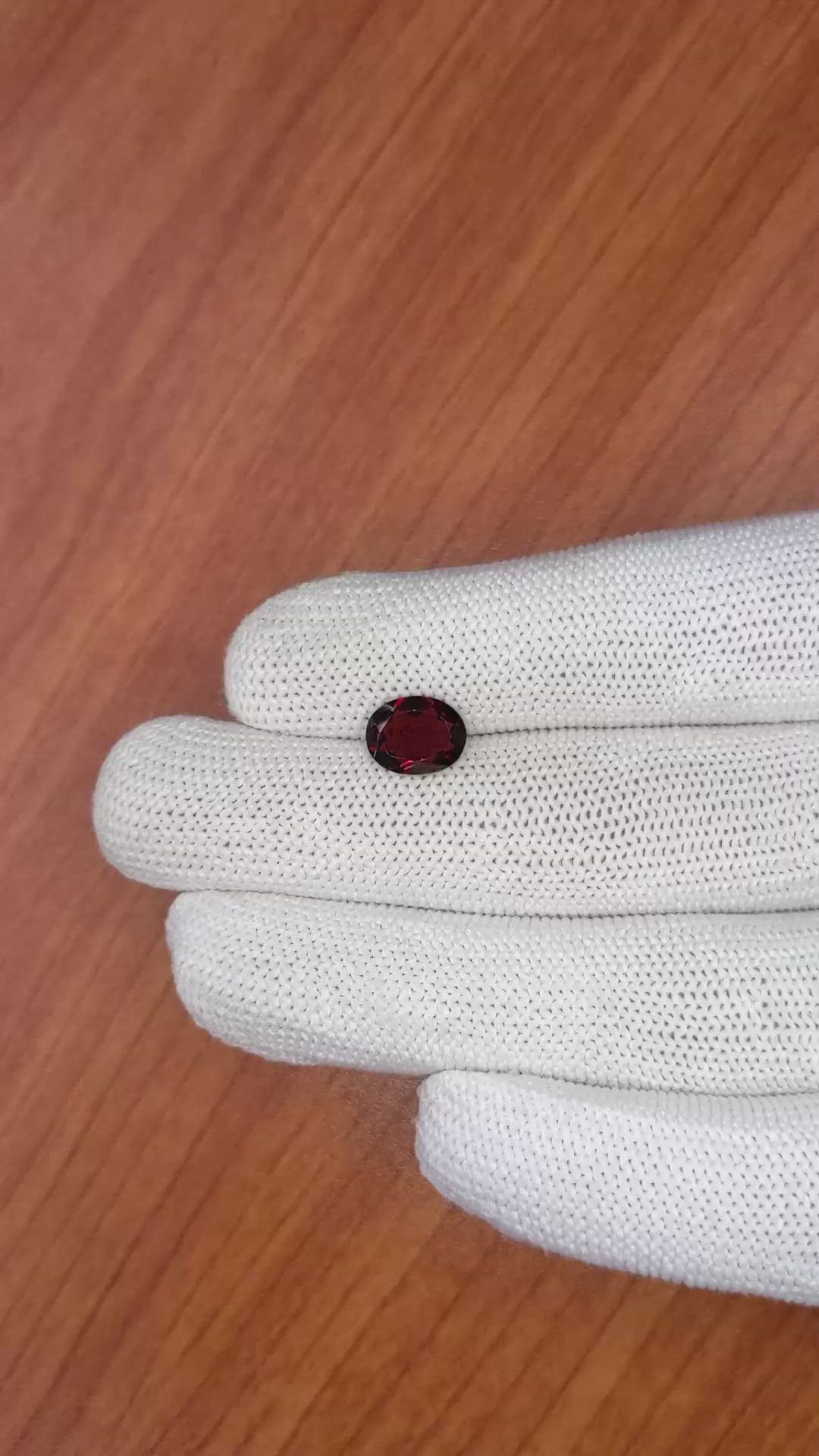 1.95 Ct. Garnet from Ceylon (Sri Lanka) Size Video