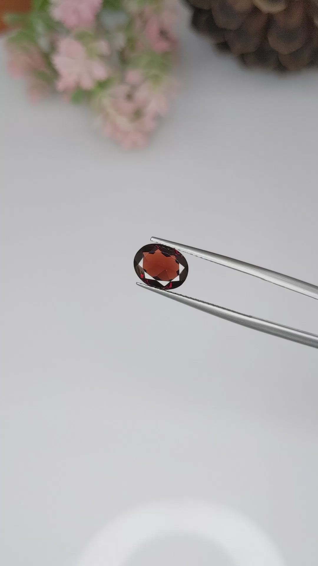 1.95 Ct. Garnet from Ceylon (Sri Lanka) Size Video