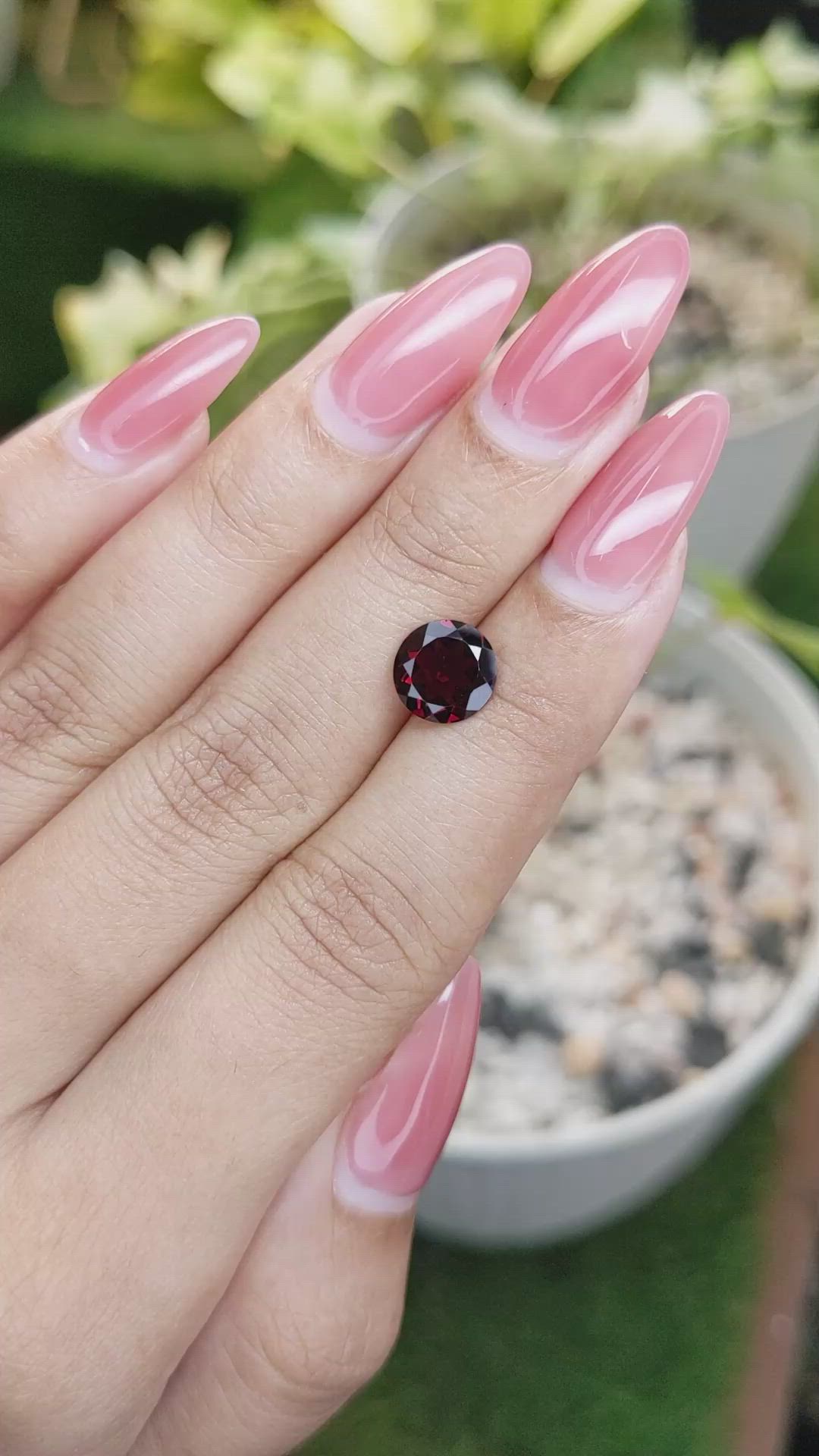 2.24 Ct. Garnet from Ceylon (Sri Lanka) Size Video