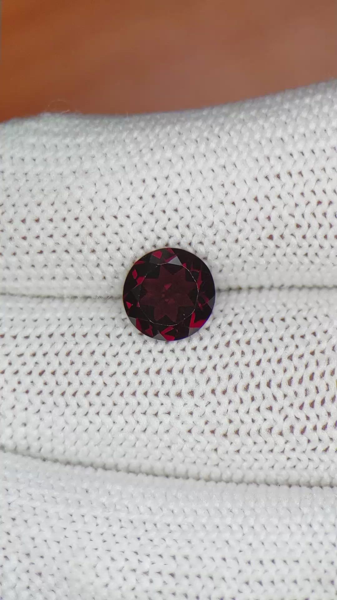 2.24 Ct. Garnet from Ceylon (Sri Lanka) Size Video