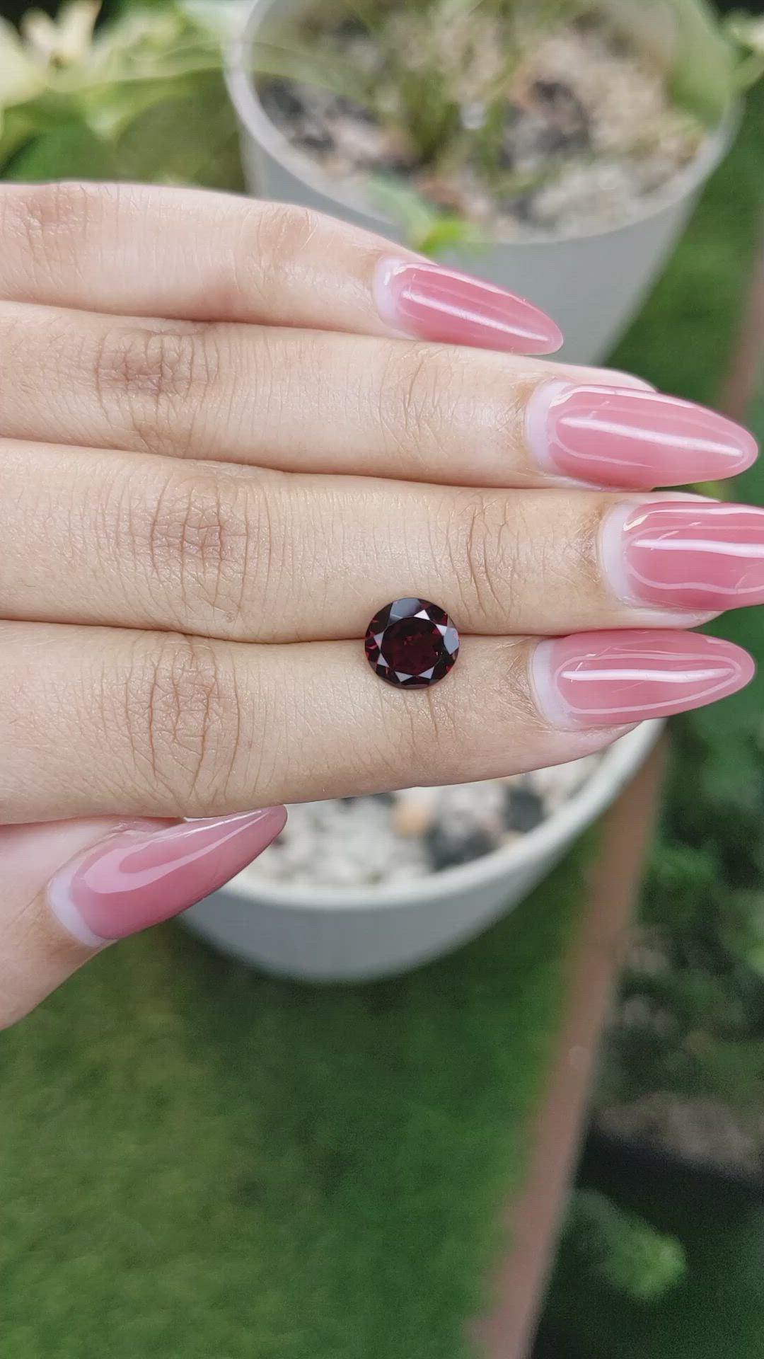 2.24 Ct. Garnet from Ceylon (Sri Lanka) Size Video