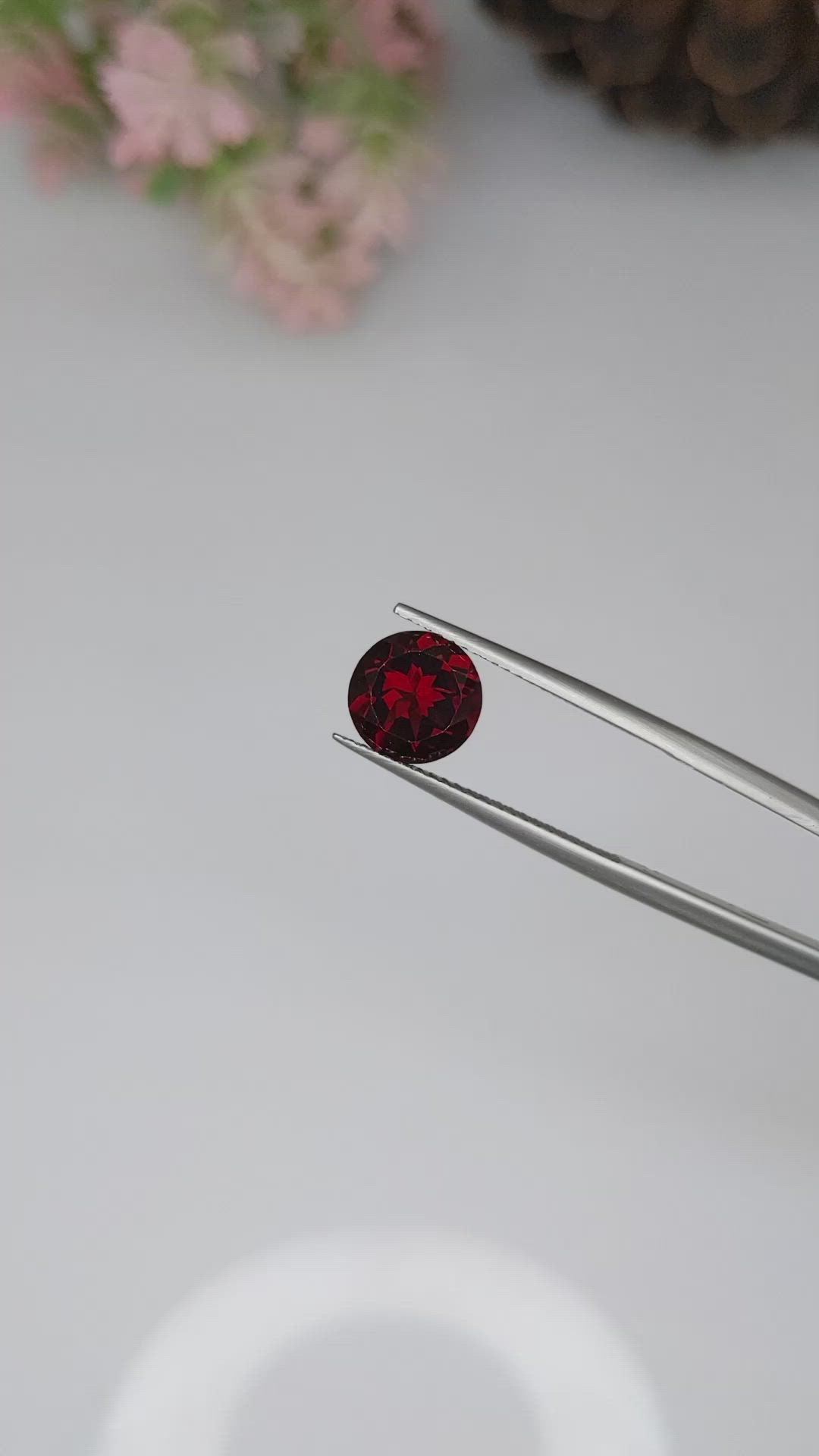 2.45 Ct. Garnet from Ceylon (Sri Lanka) Size Video