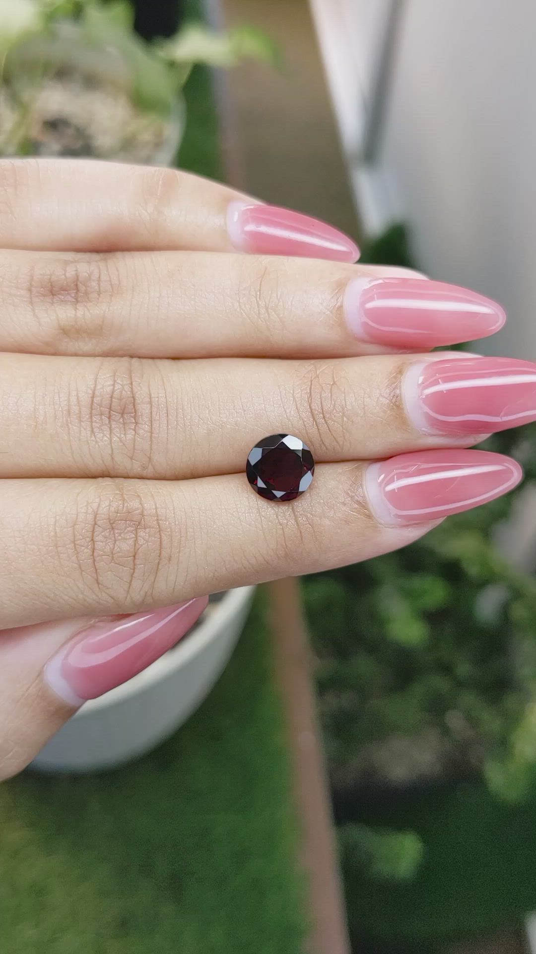 2.47 Ct. Garnet from Ceylon (Sri Lanka) Size Video