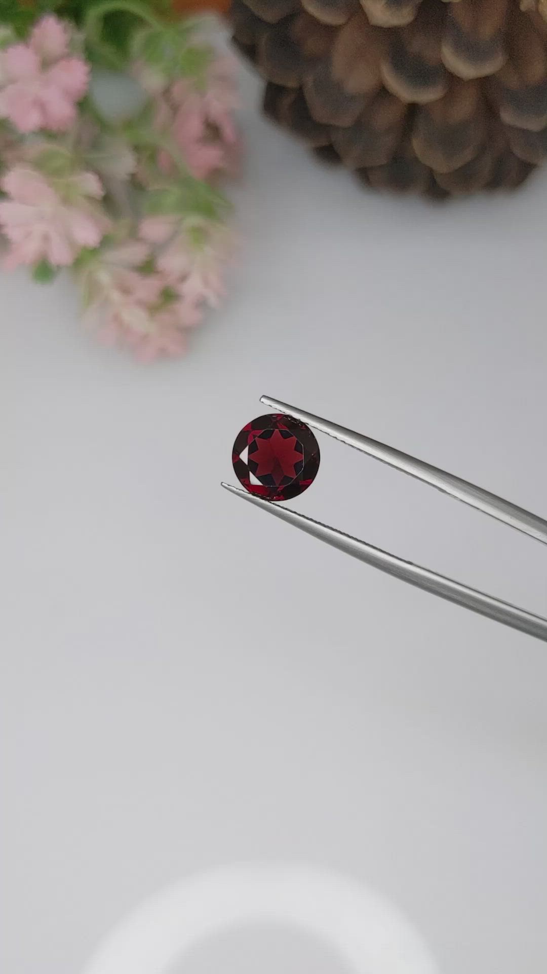 2.47 Ct. Garnet from Ceylon (Sri Lanka) Size Video