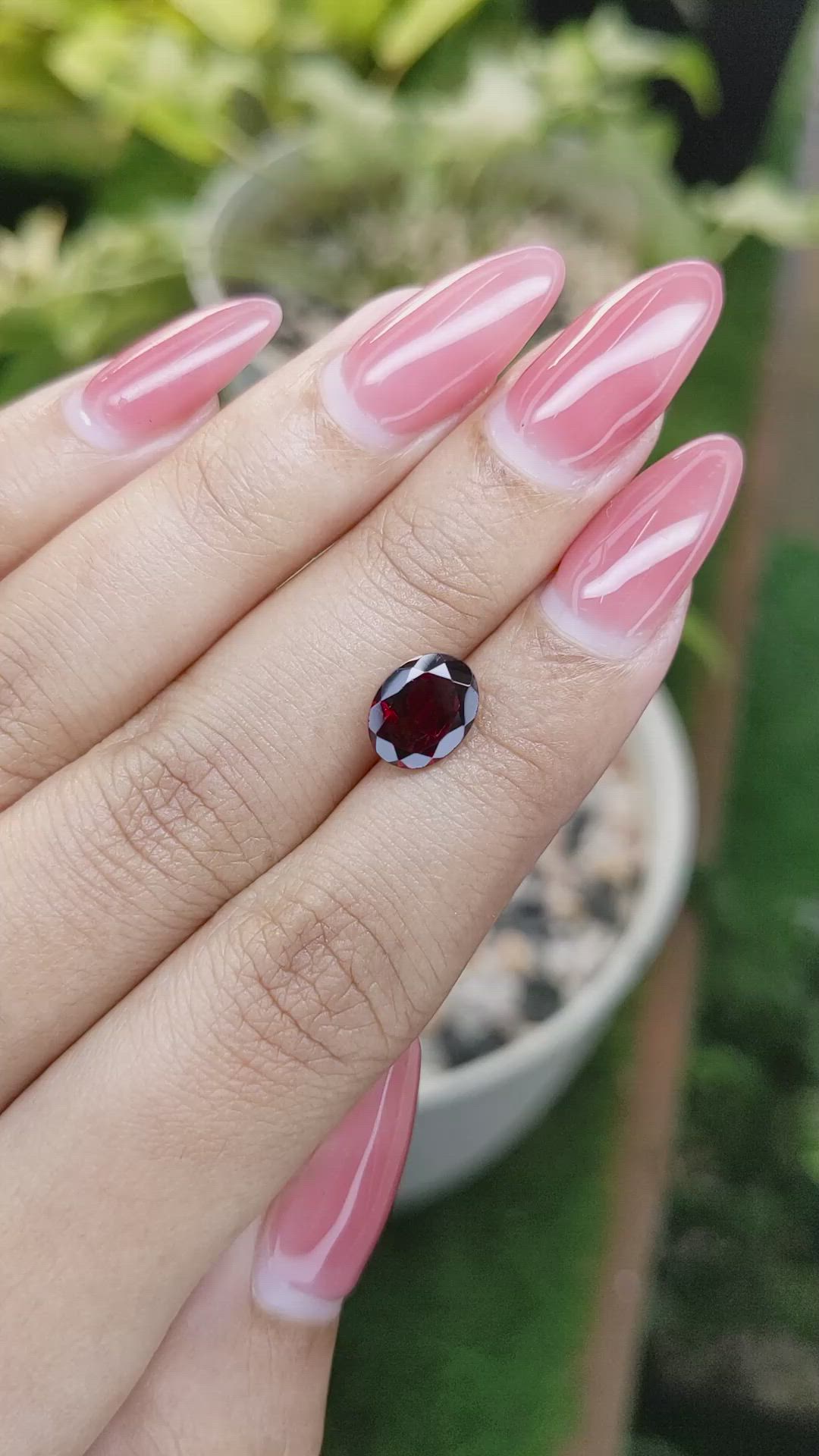 2.32 Ct. Garnet from Ceylon (Sri Lanka) Size Video