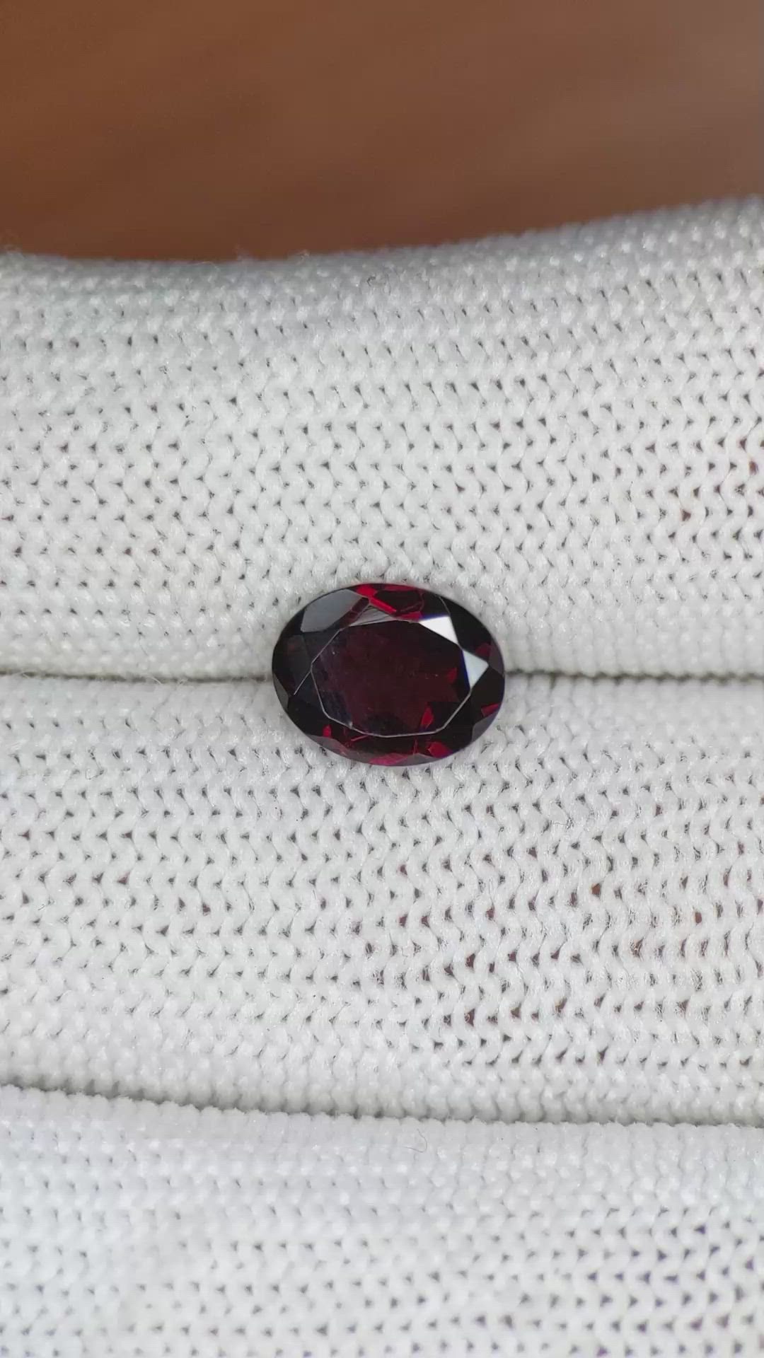 2.32 Ct. Garnet from Ceylon (Sri Lanka) Size Video
