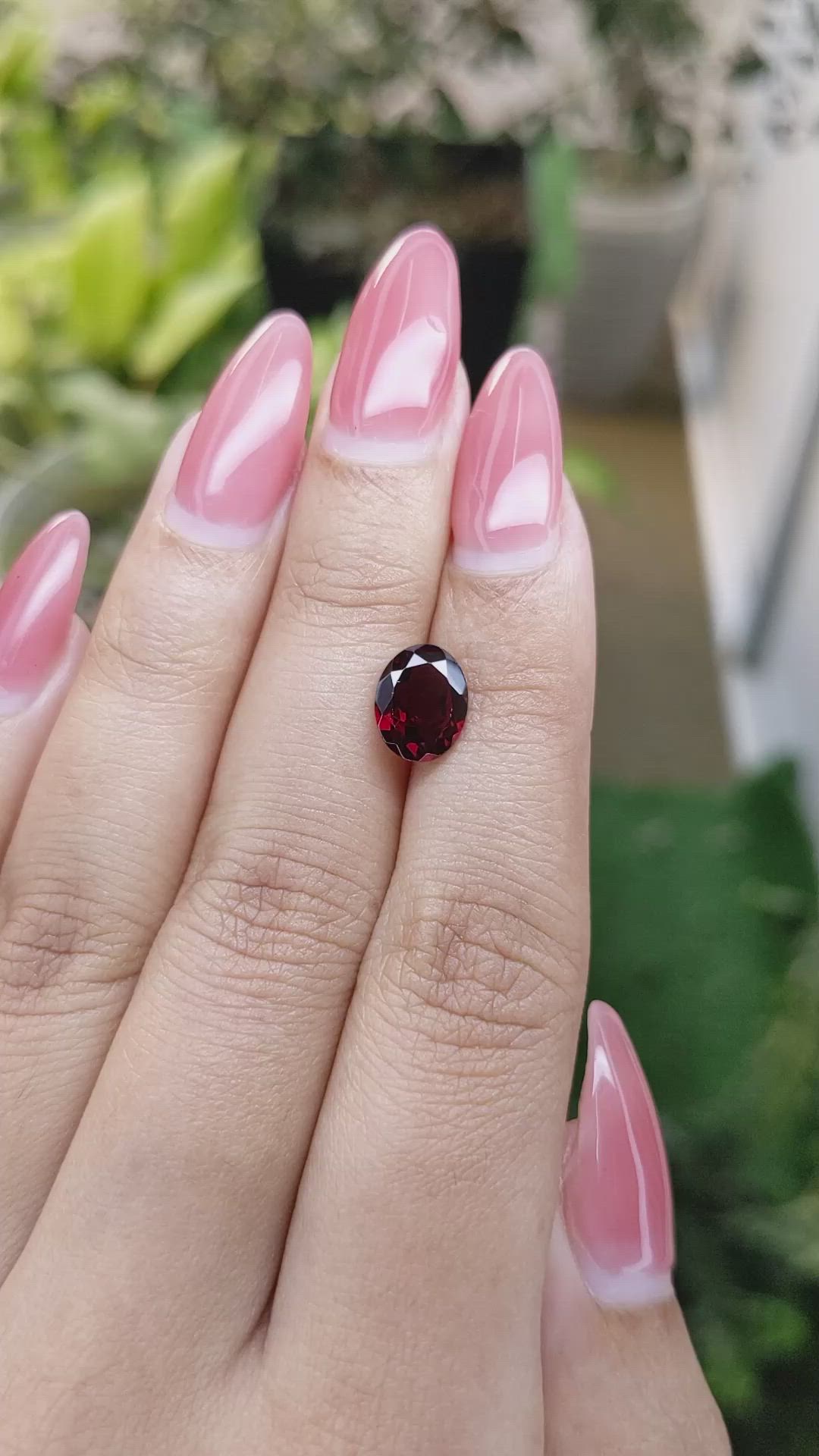 2.32 Ct. Garnet from Ceylon (Sri Lanka) Size Video