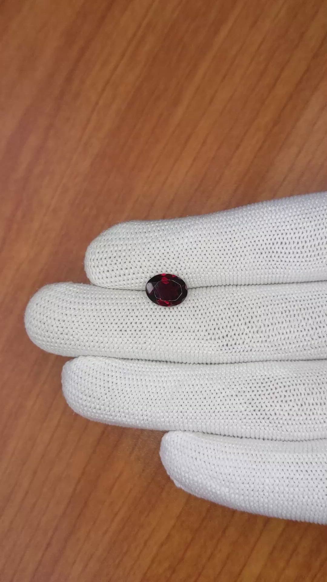 2.32 Ct. Garnet from Ceylon (Sri Lanka) Size Video