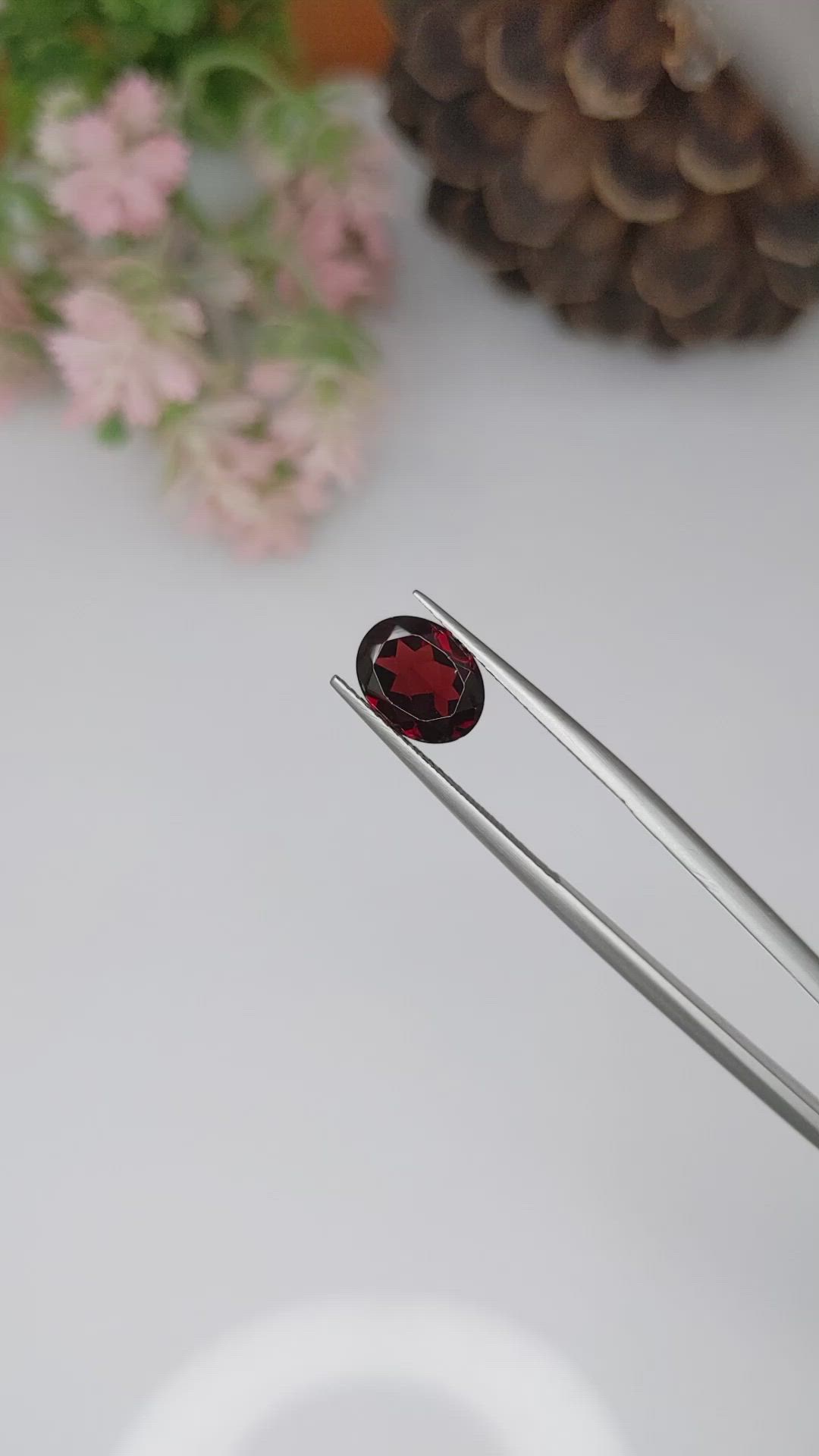 2.32 Ct. Garnet from Ceylon (Sri Lanka) Size Video