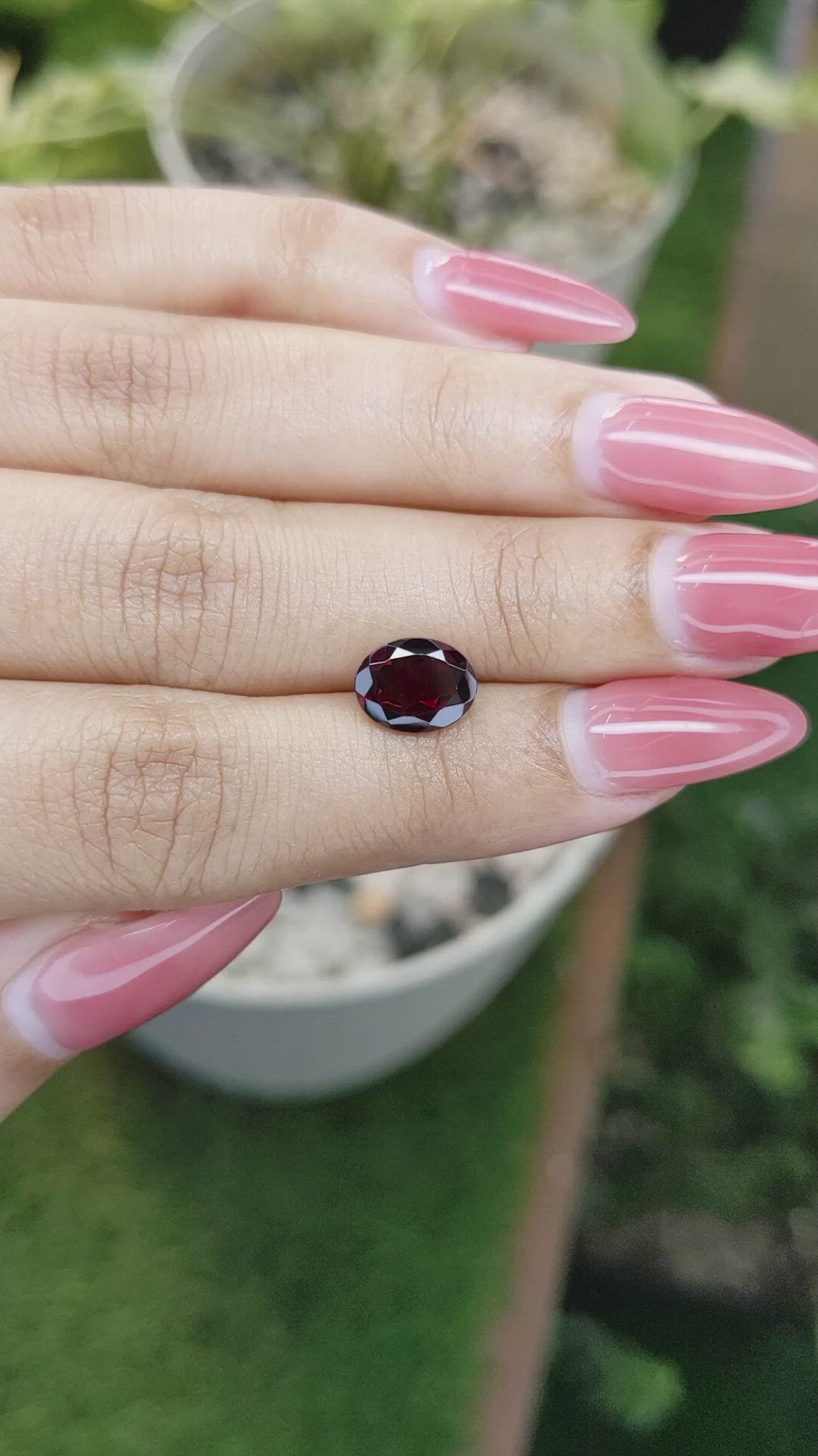 2.32 Ct. Garnet from Ceylon (Sri Lanka) Size Video