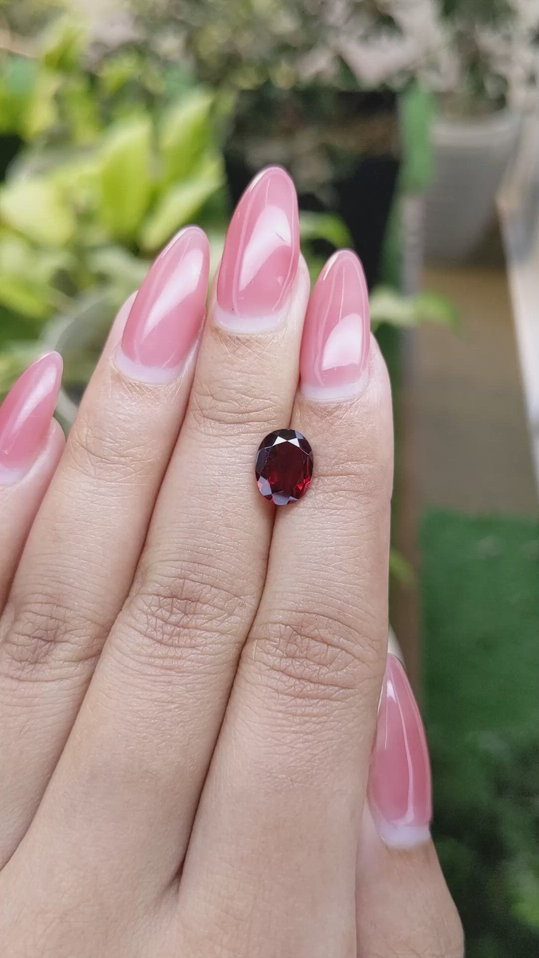 2.04 Ct. Garnet from Ceylon (Sri Lanka) Size Video