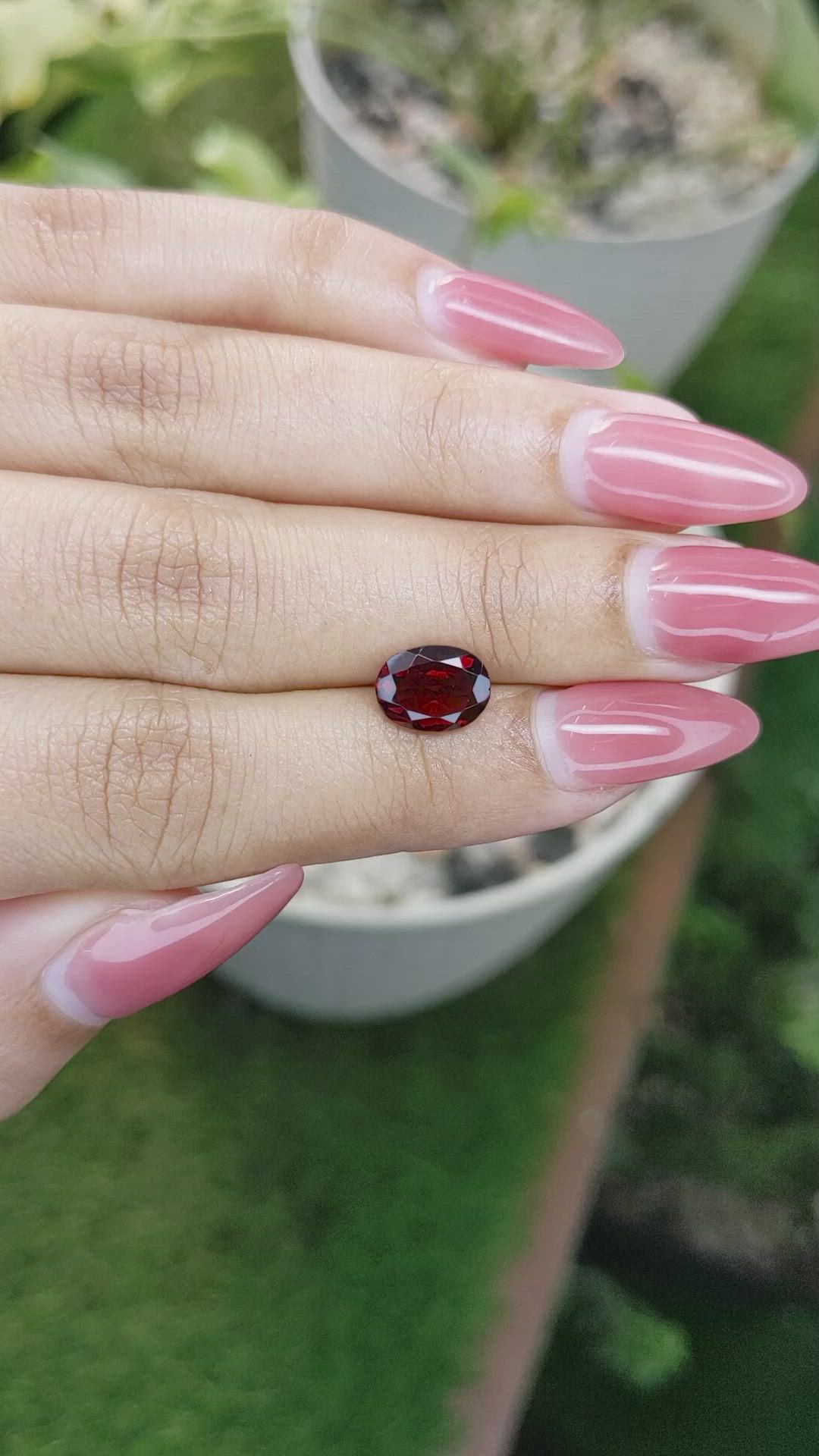 2.04 Ct. Garnet from Ceylon (Sri Lanka) Size Video