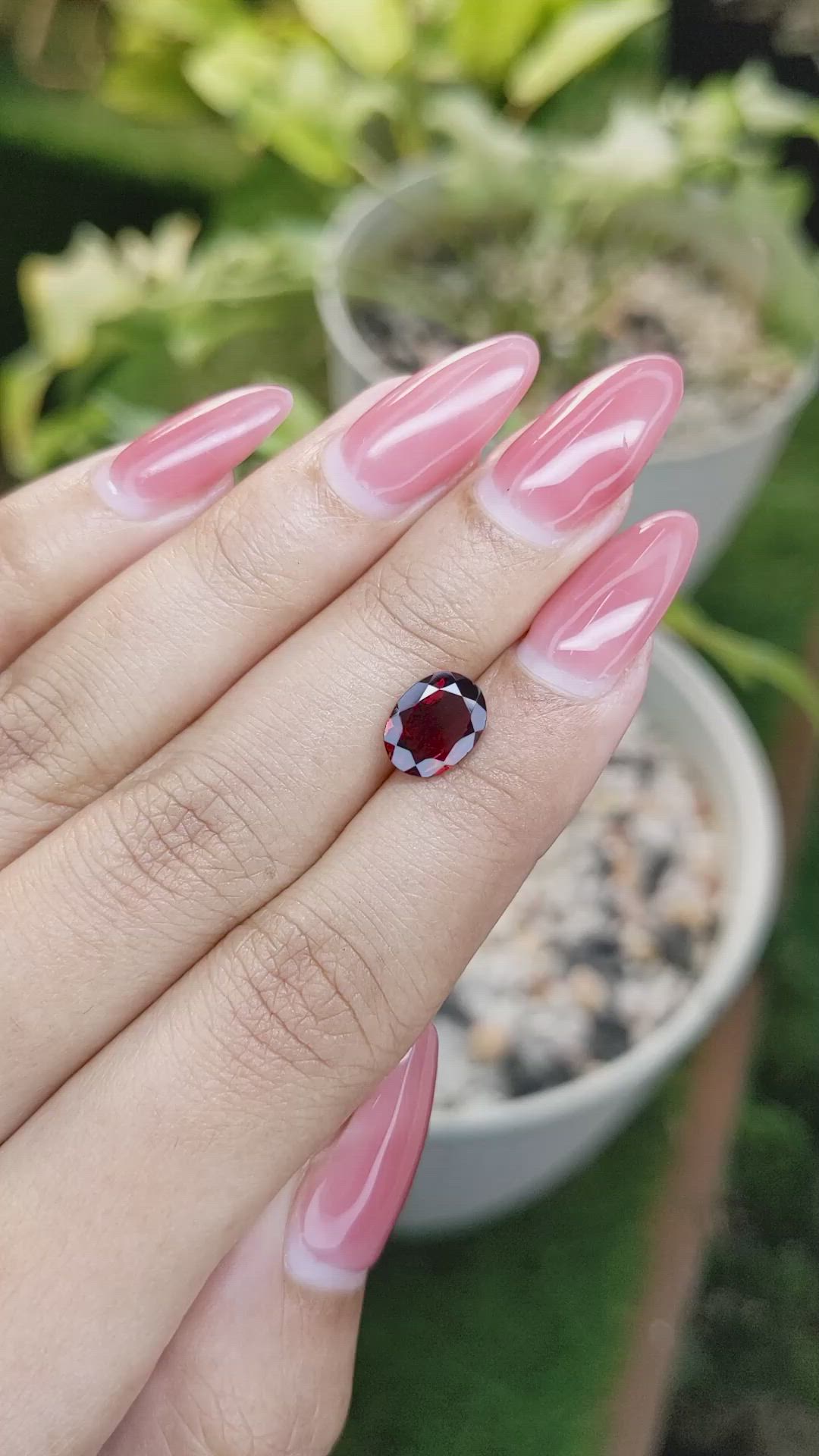 2.04 Ct. Garnet from Ceylon (Sri Lanka) Size Video