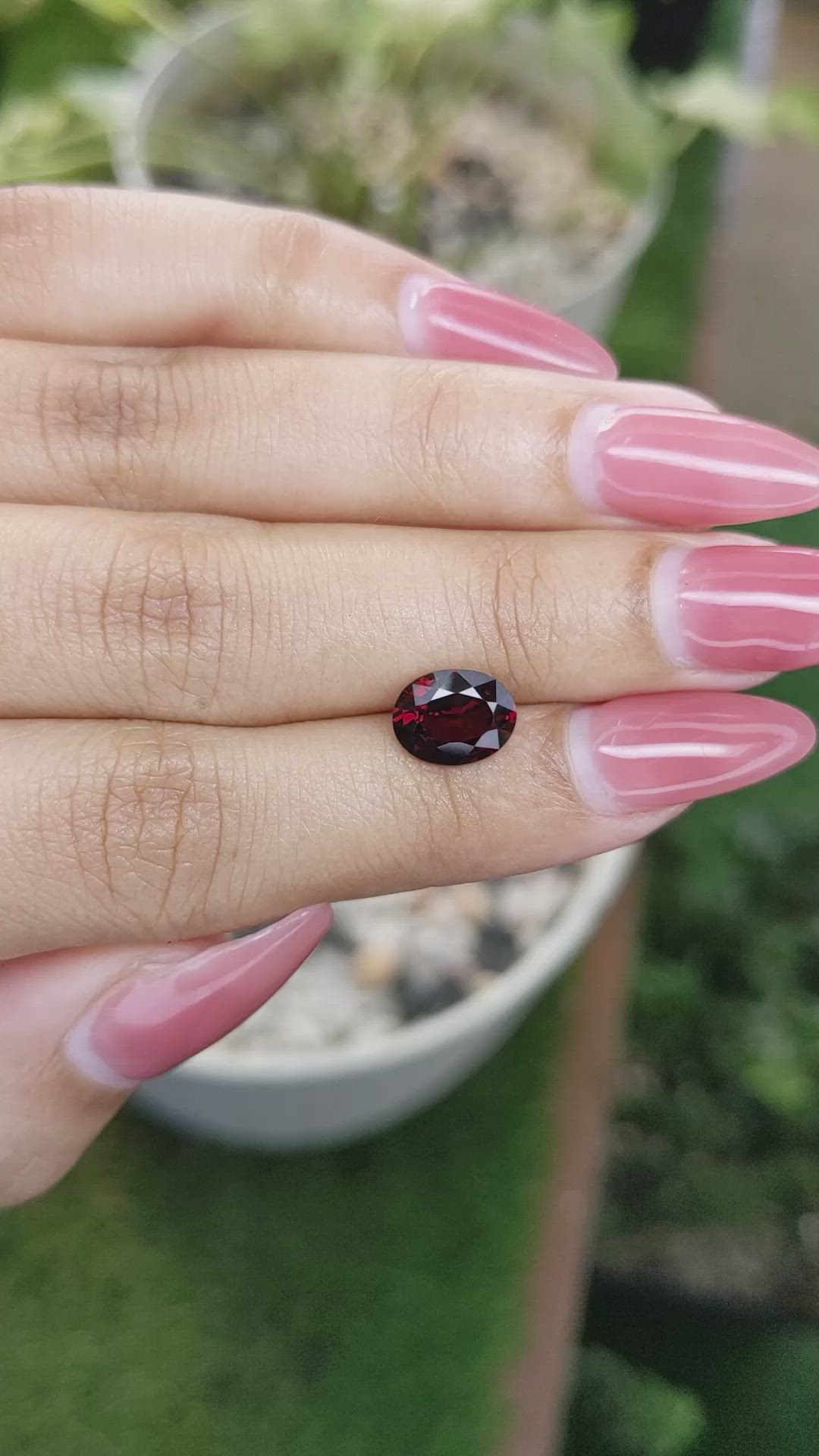 2.02 Ct. Garnet from Ceylon (Sri Lanka) Size Video