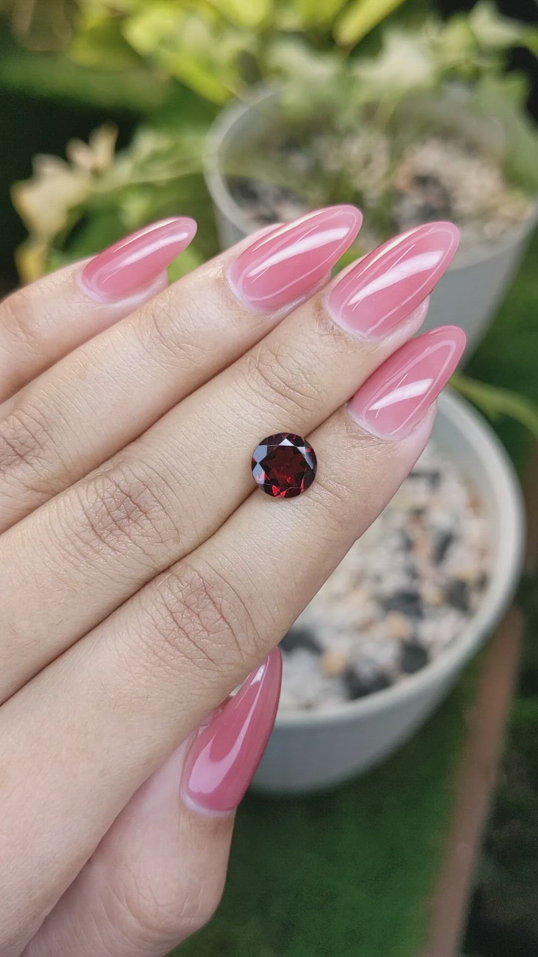 2.27 Ct. Garnet from Ceylon (Sri Lanka) Size Video