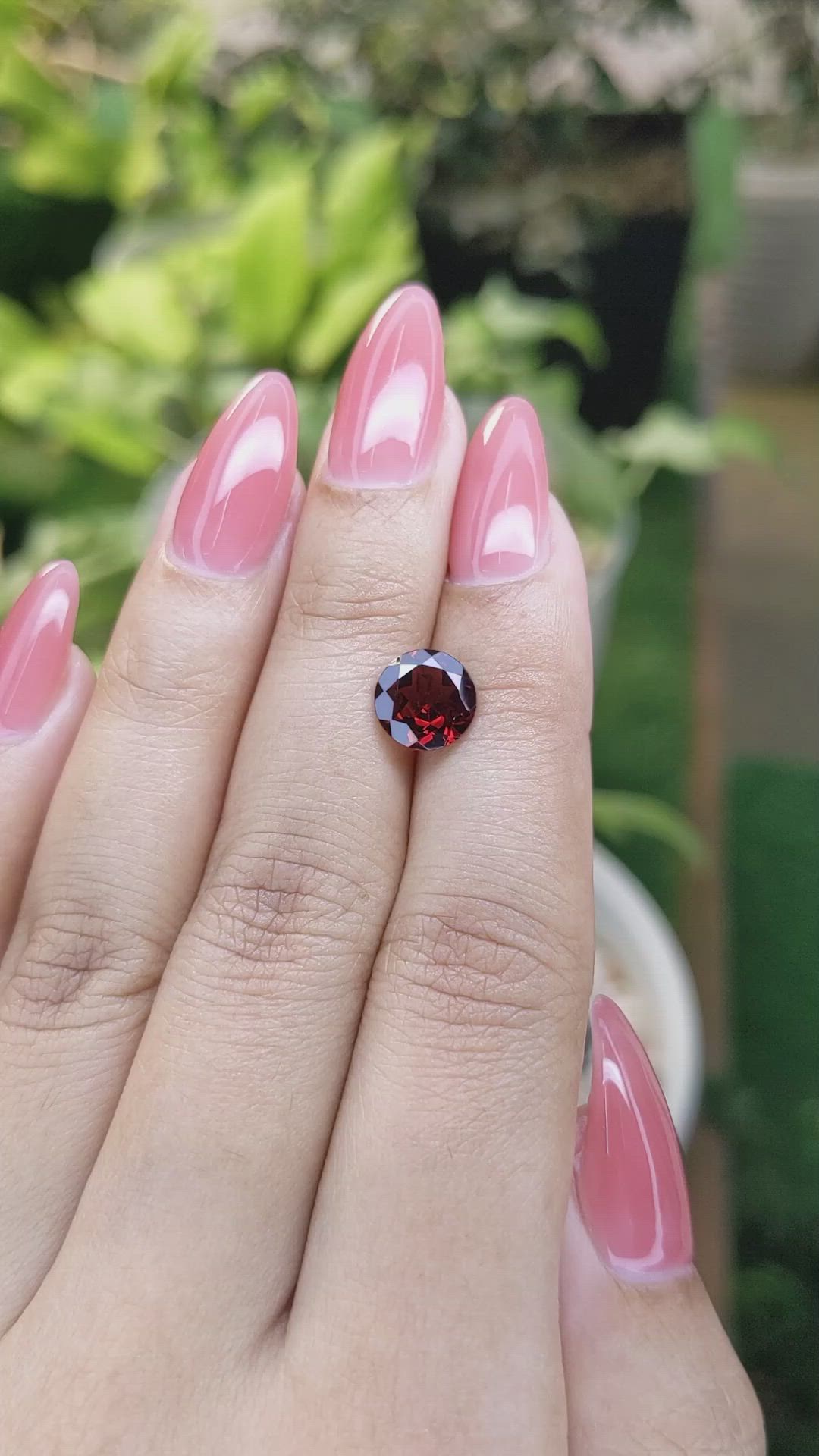 2.27 Ct. Garnet from Ceylon (Sri Lanka) Size Video