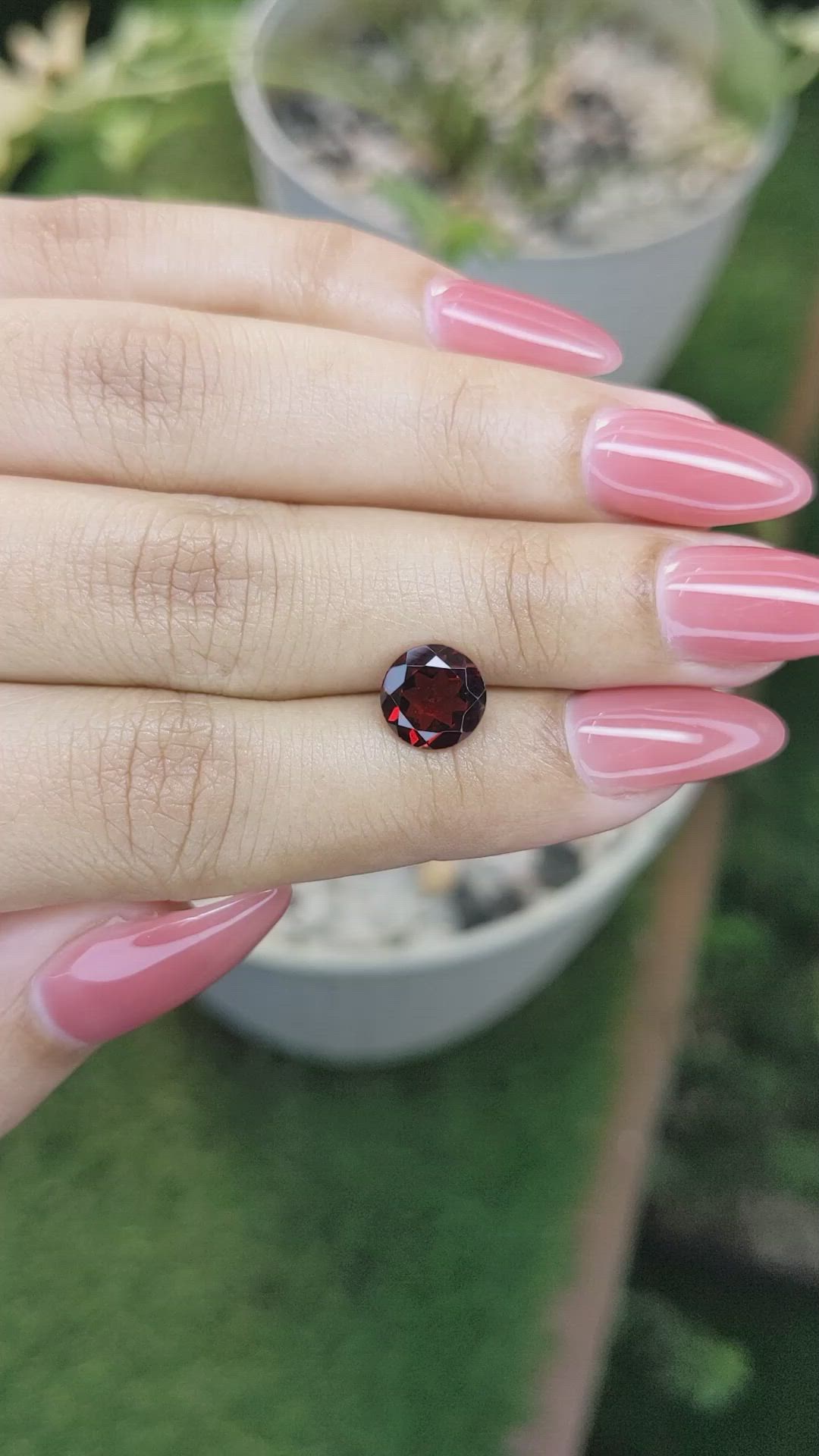 2.27 Ct. Garnet from Ceylon (Sri Lanka) Size Video