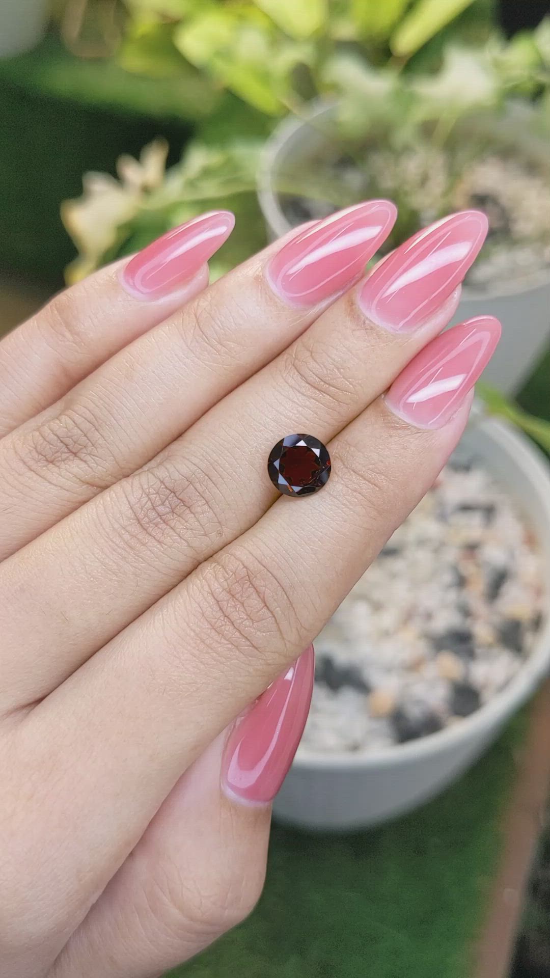 2.00 Ct. Garnet from Ceylon (Sri Lanka) Size Video