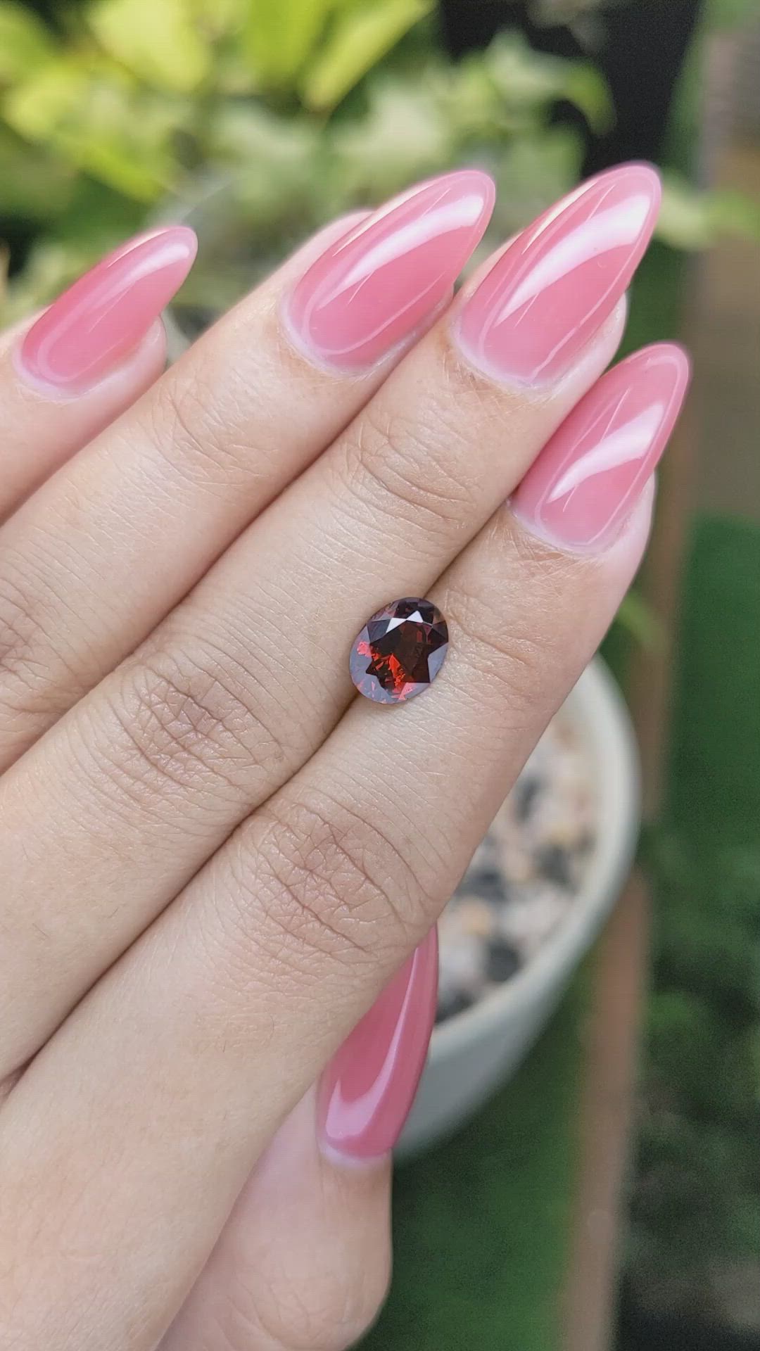 2.01 Ct. Garnet from Ceylon (Sri Lanka) Size Video